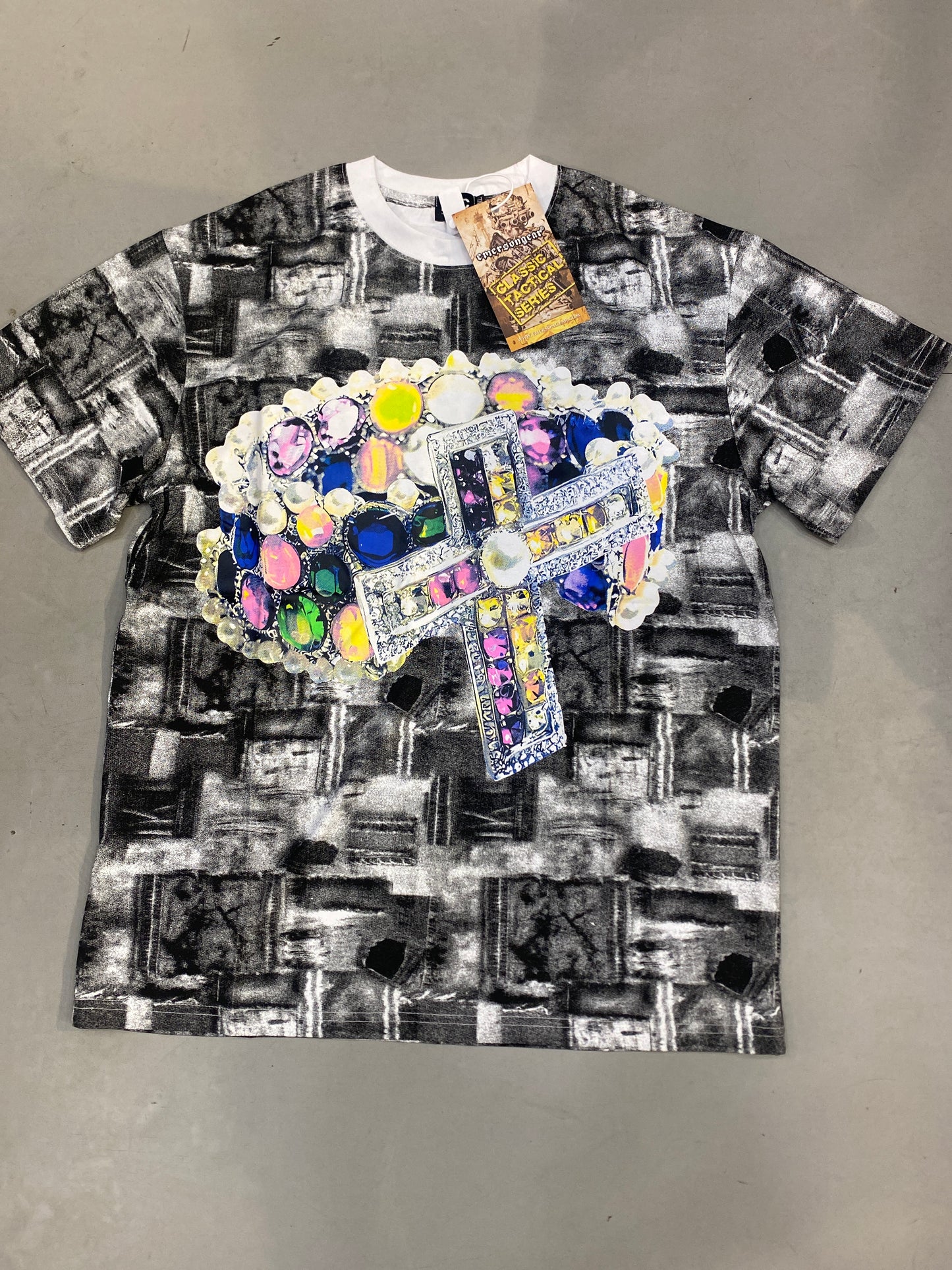 I.N.C White Tie Die Colour Multy Colour Print Back Print Premium Quality Imported Oversized Unisex T Shirt 990387