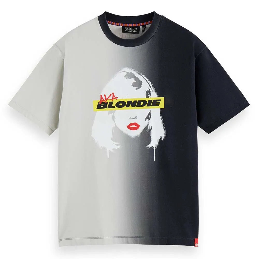 Scotch & Soda Ams Aka Blondie Black Grey Round Neck Tshirt 8719027