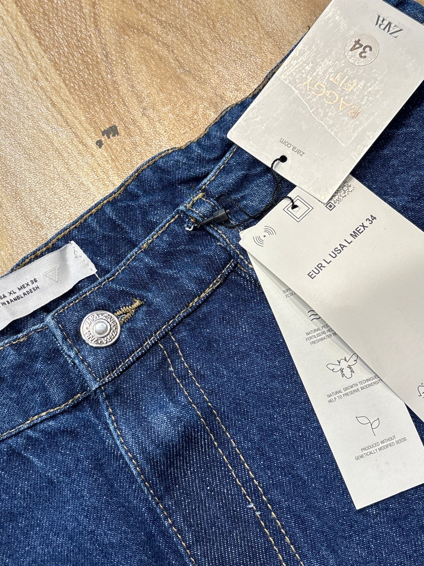 Raz Zar Blue Colour Baggy Fit Jeans 989343