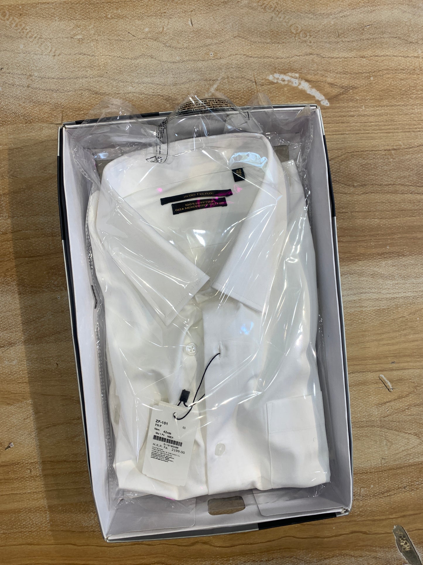 ROYAL NAVY ZENO Firenze Shirt Full Sleeve White Colour 5116180098