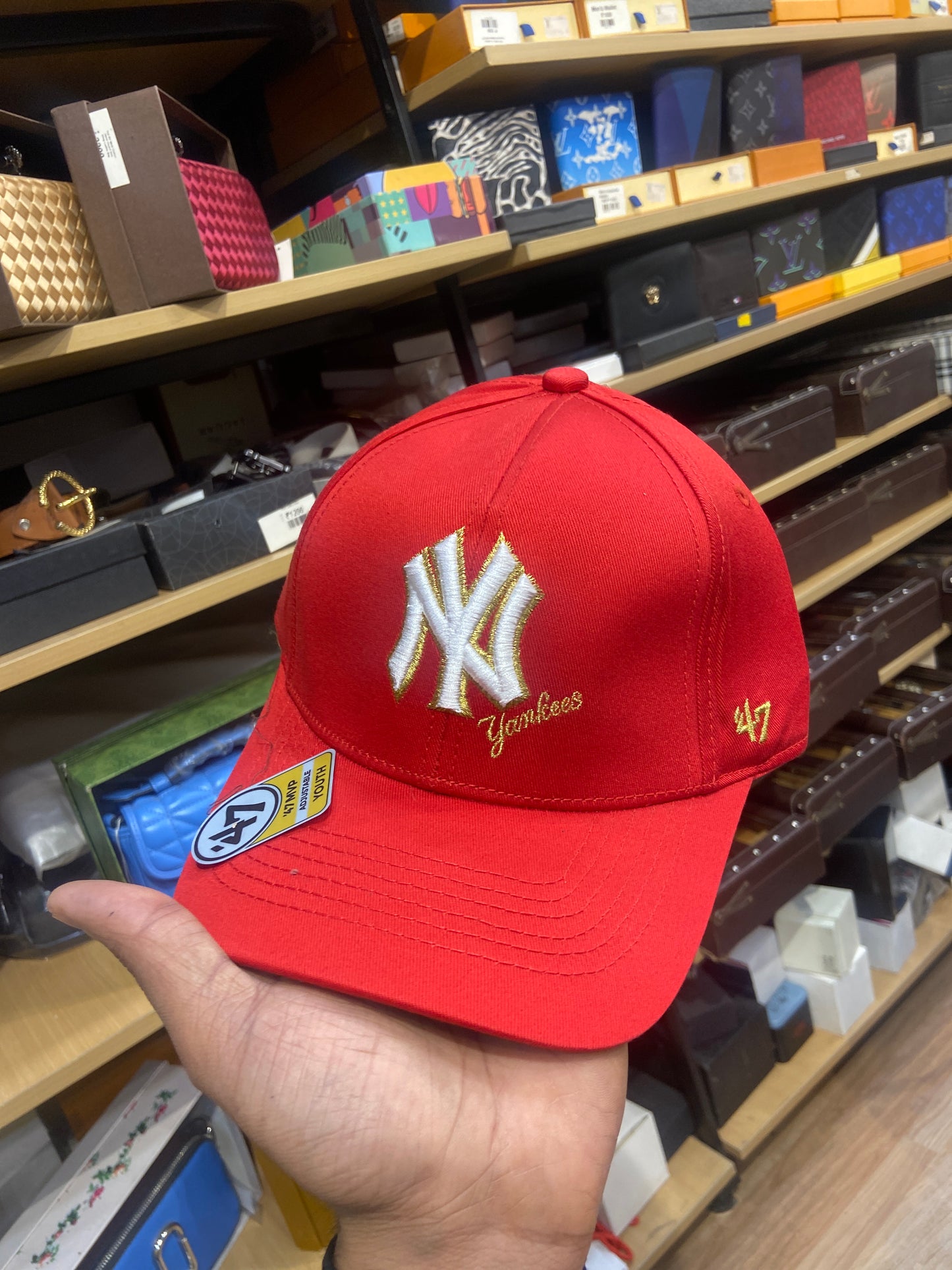 YN NY White Golden Logo Multy Colour Unisex Cap 988960