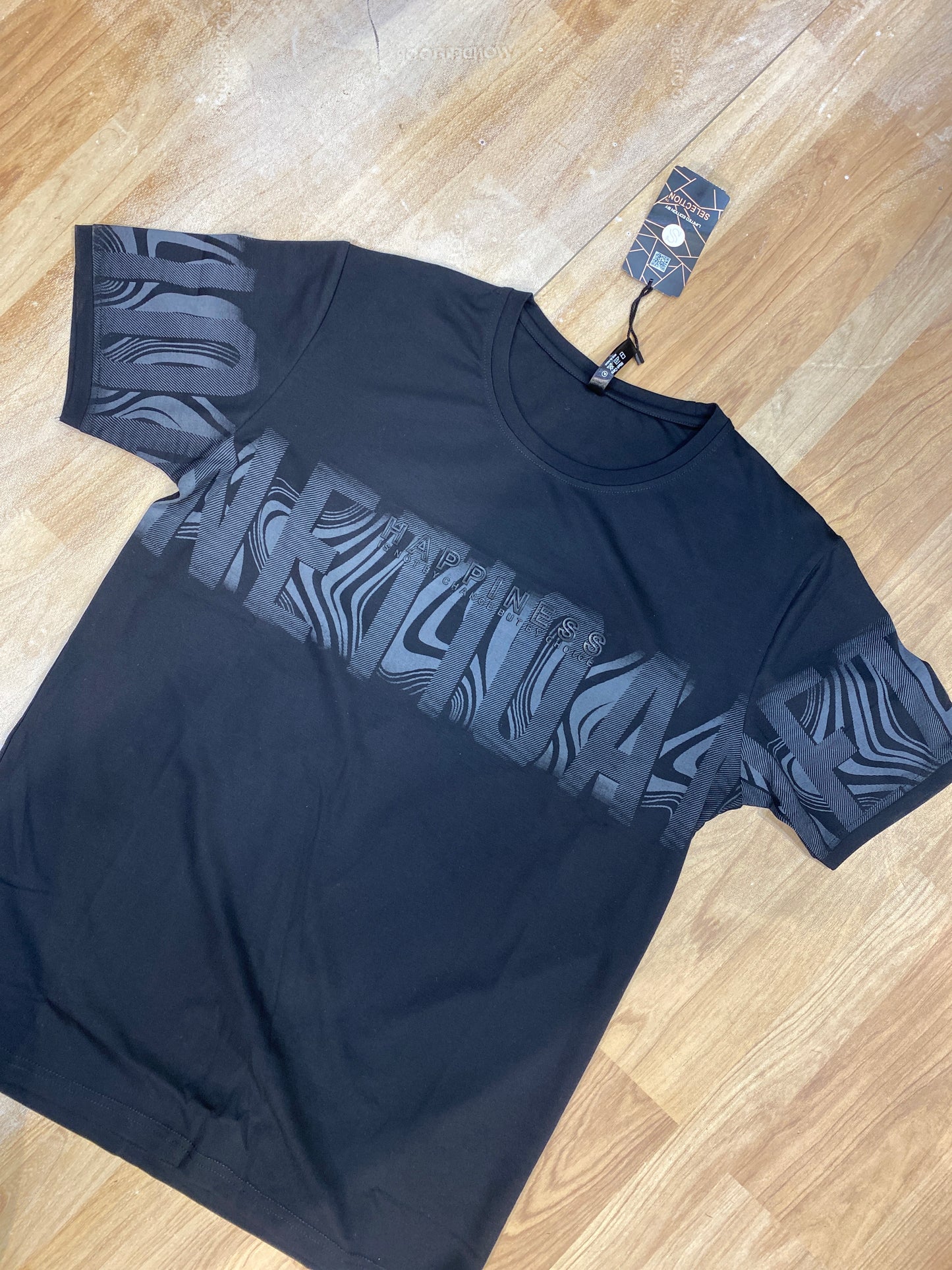 Selection cotton T-shirt imported black grey colour unisex 2314866