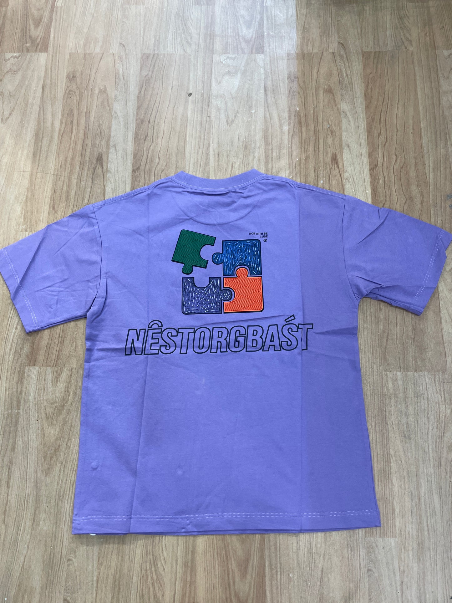Moguan Design Purple Colour Nestorgbast Print Premium Quality Round Neck T-Shirt A9078