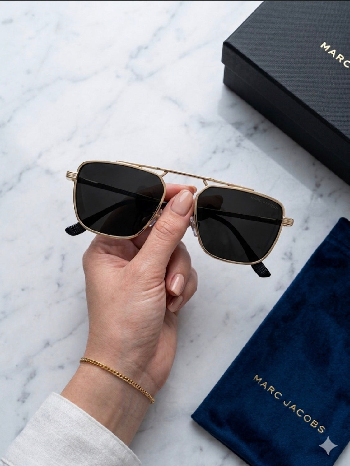 RAM Golden Frame Black Shade Unisex Sunglasses KSL-98493 52 21 145