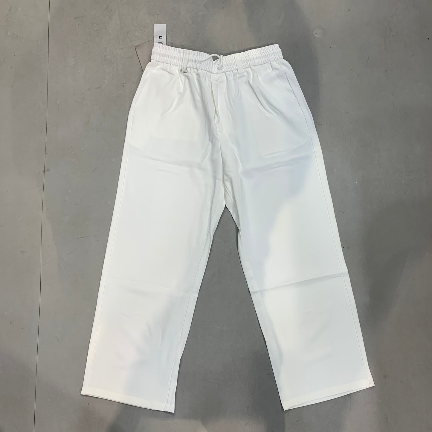 J.JN White Korean Straight Fit Unisex Pants J107