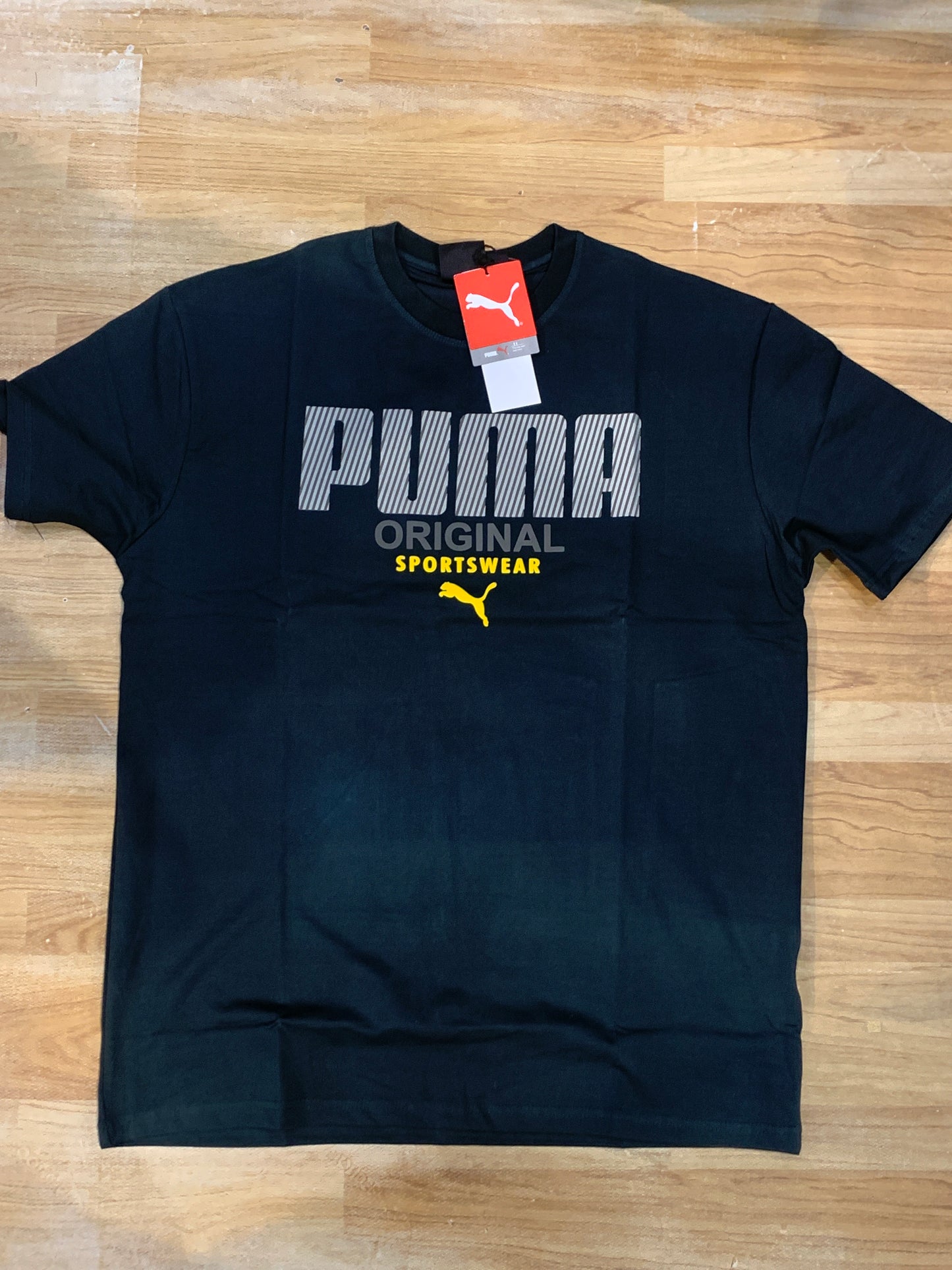 MUP PUM Bottle Green Colour Grey Yellow Print Regular Fit Unisex T Shirt H90024