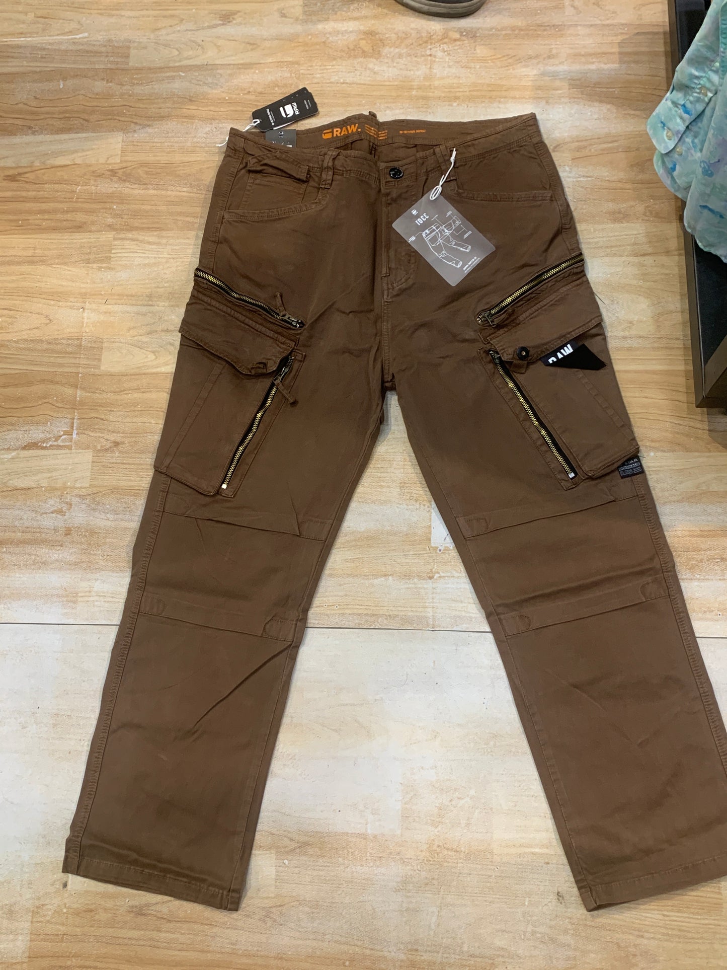 WAR RAW G-STAR Brown Colour 6 Pockets Premium Quality Unisex Cargo Pants 7001