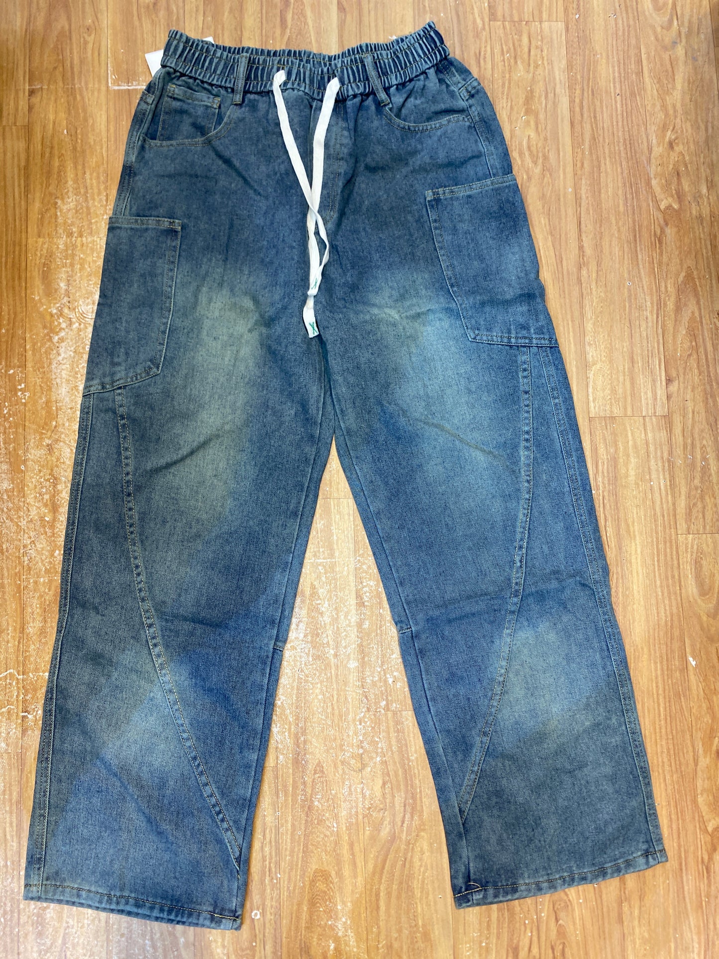 HY Blue Faded Colour Six Pocket Baggy Fit Unisex Jogger Pant 7060