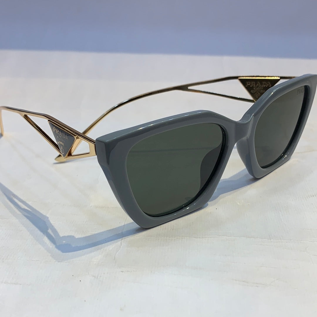 ARP Grey Frame Golden Stick Green Shade Sunglass 8286 53 15-149