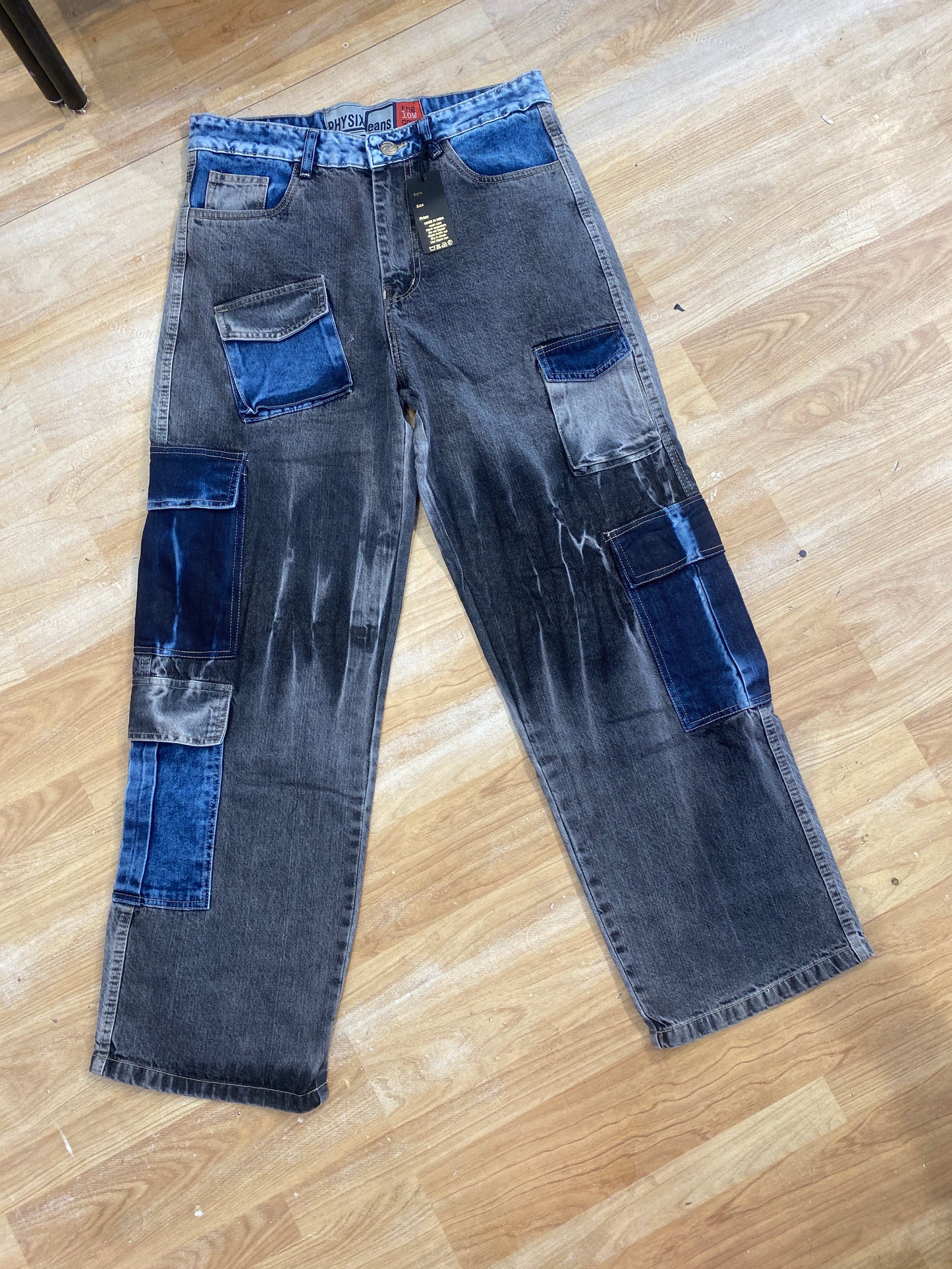 PHYSIX Jeans Grey Colour Black Shade 7Pocket Dark Grey Straight Fit H9018