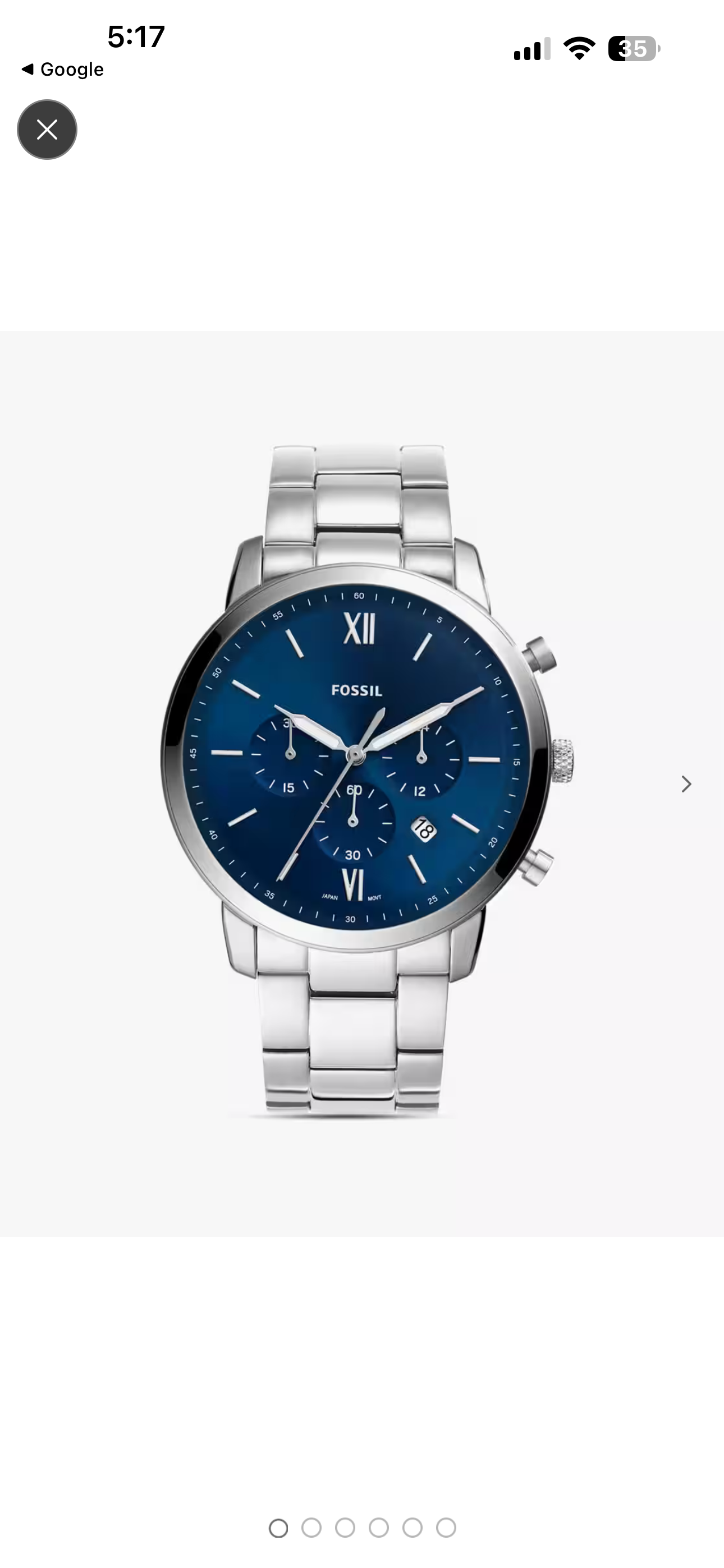 Sof Silver Chain Blue Dail Chrono Working Japanese Machinery Watch 990485