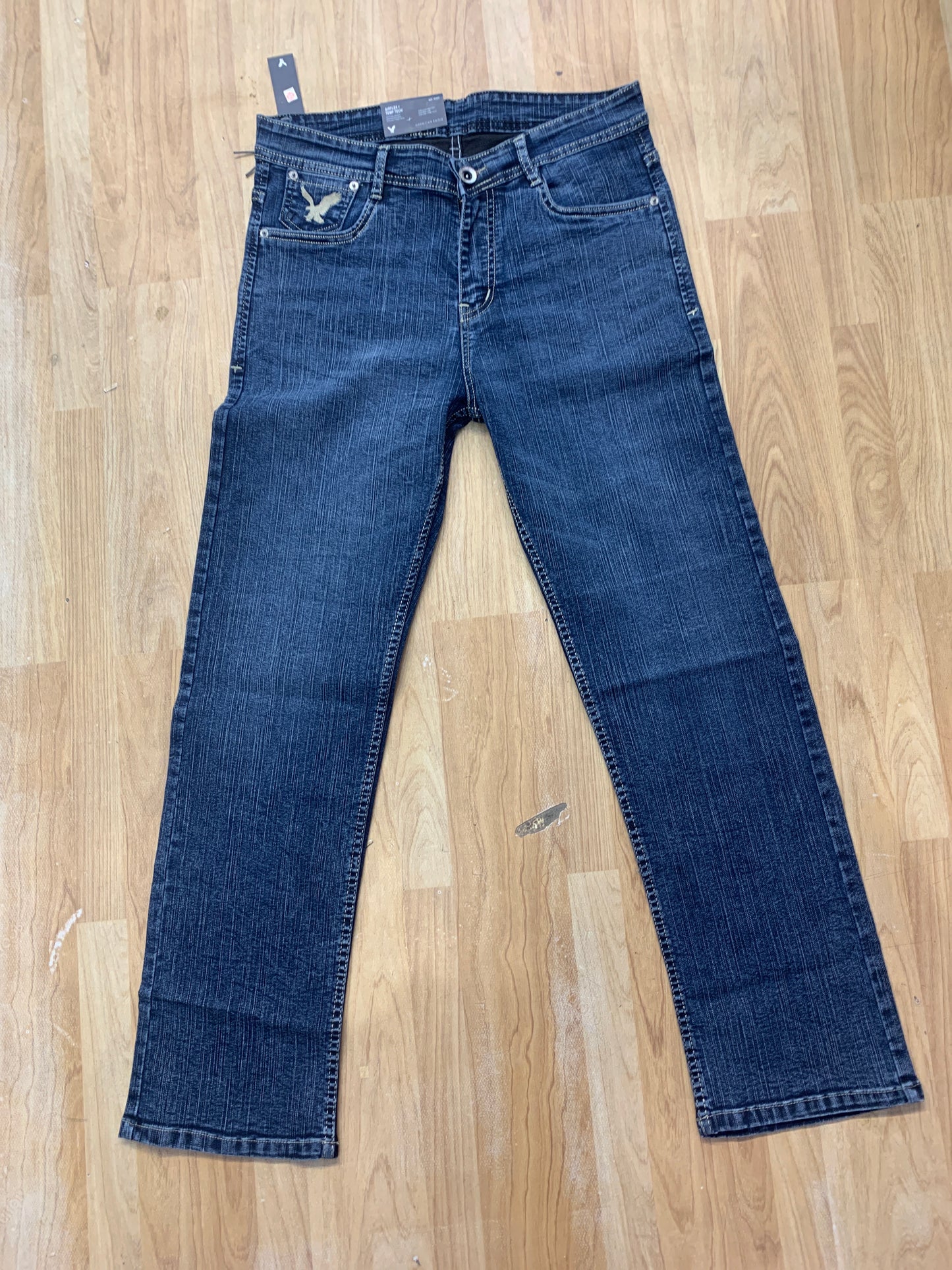 EAM Jeans Blue Colour Grey Shade Straight Fit H2015