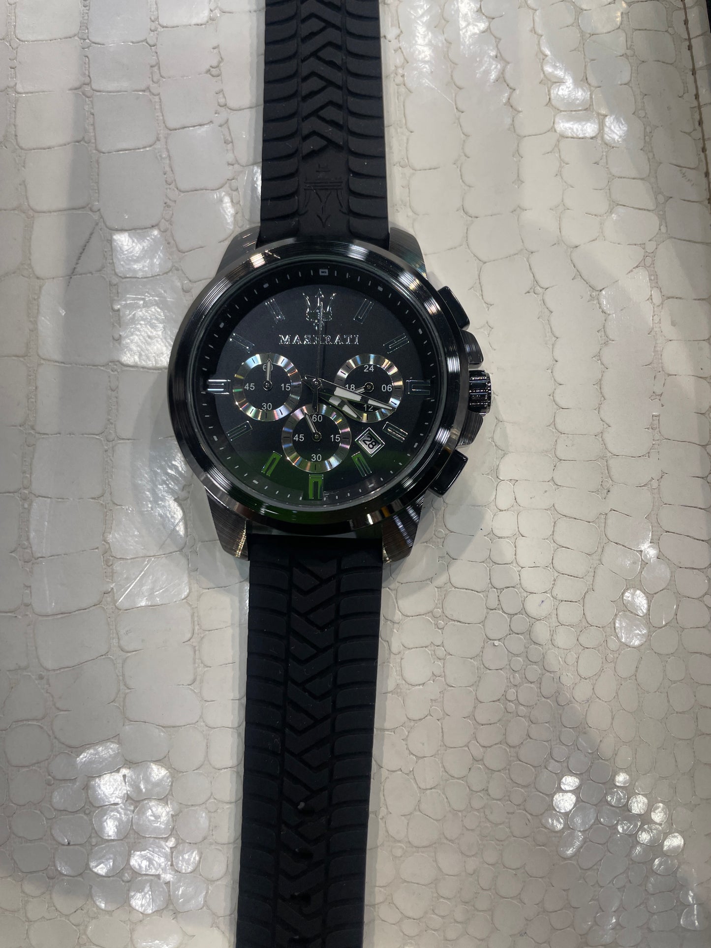 SAM MAS Black Silicon Strap Black Ring Black Dial Premium Quality Men’s Watch 990923