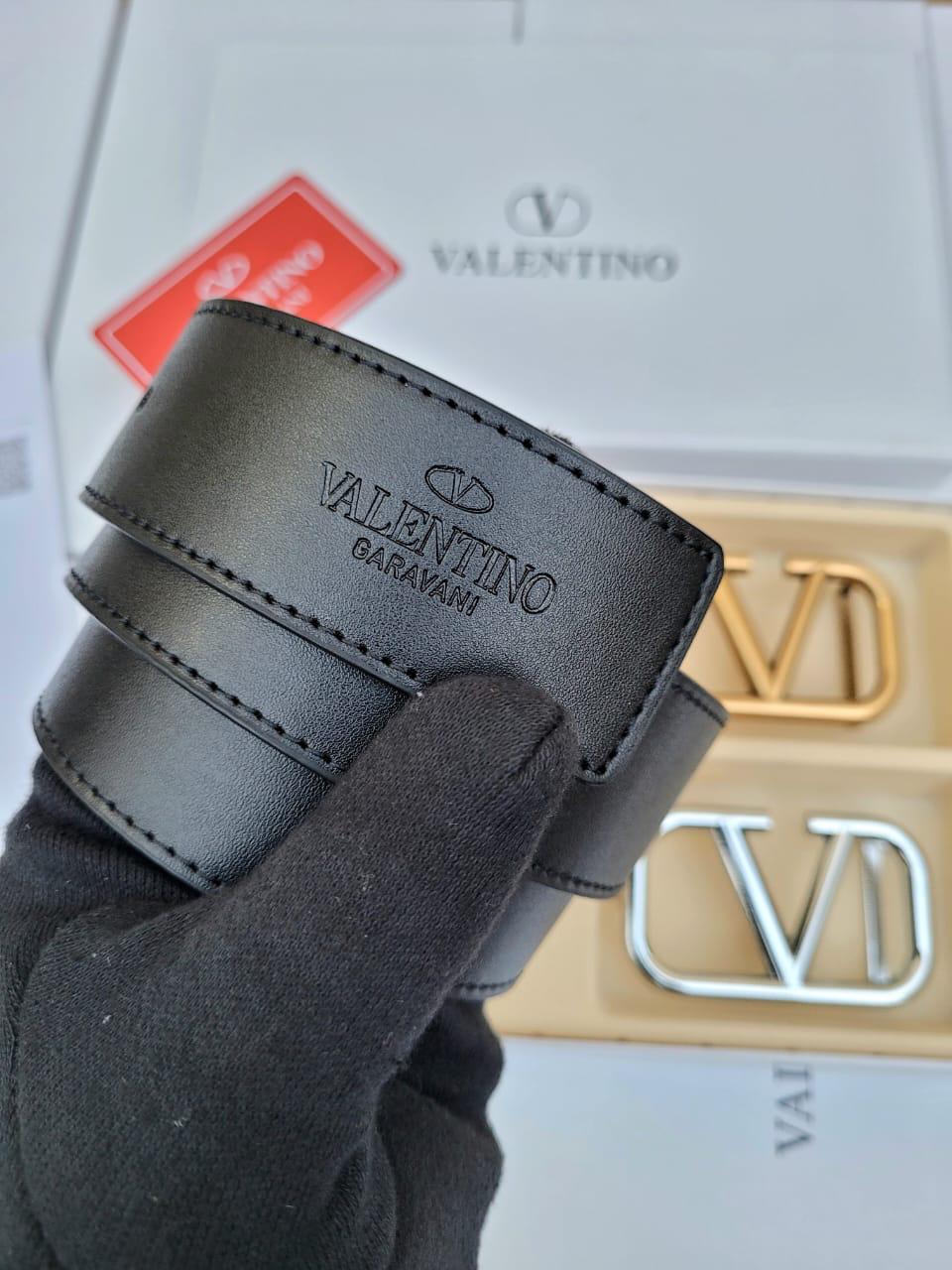 Lav Silver Gold Two Buckle MM Print Black Men Belt 120125