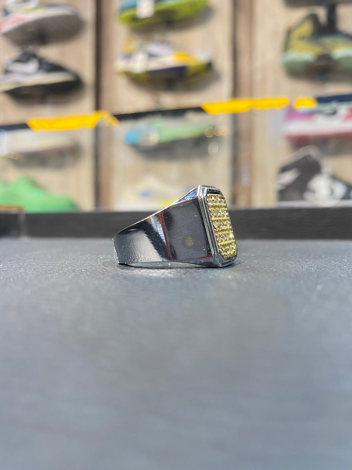 Silver Ring gold Diamond 987310