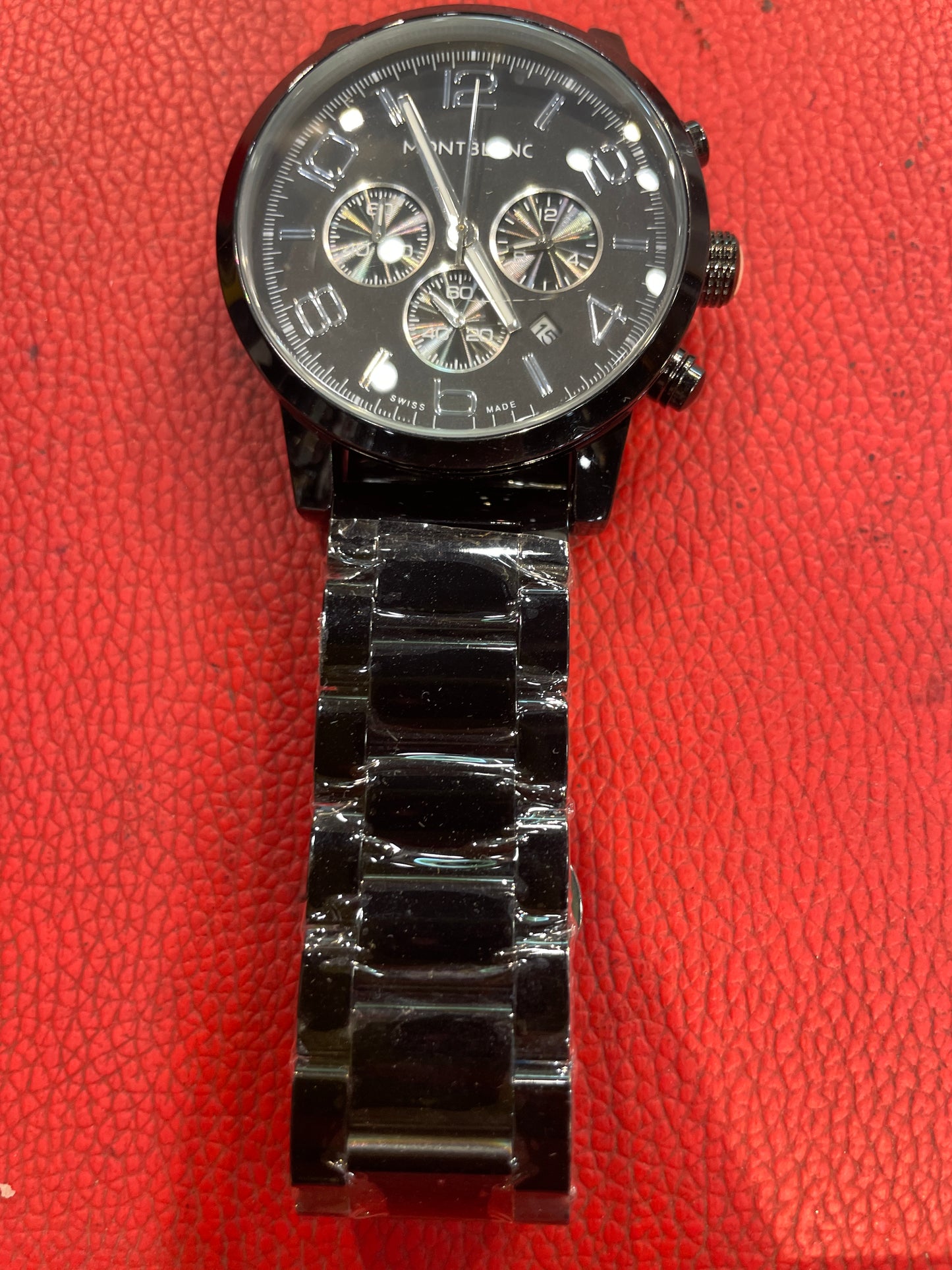 NOM MON Black Dial Black Chain Chrono Working Men’s Watch 990735