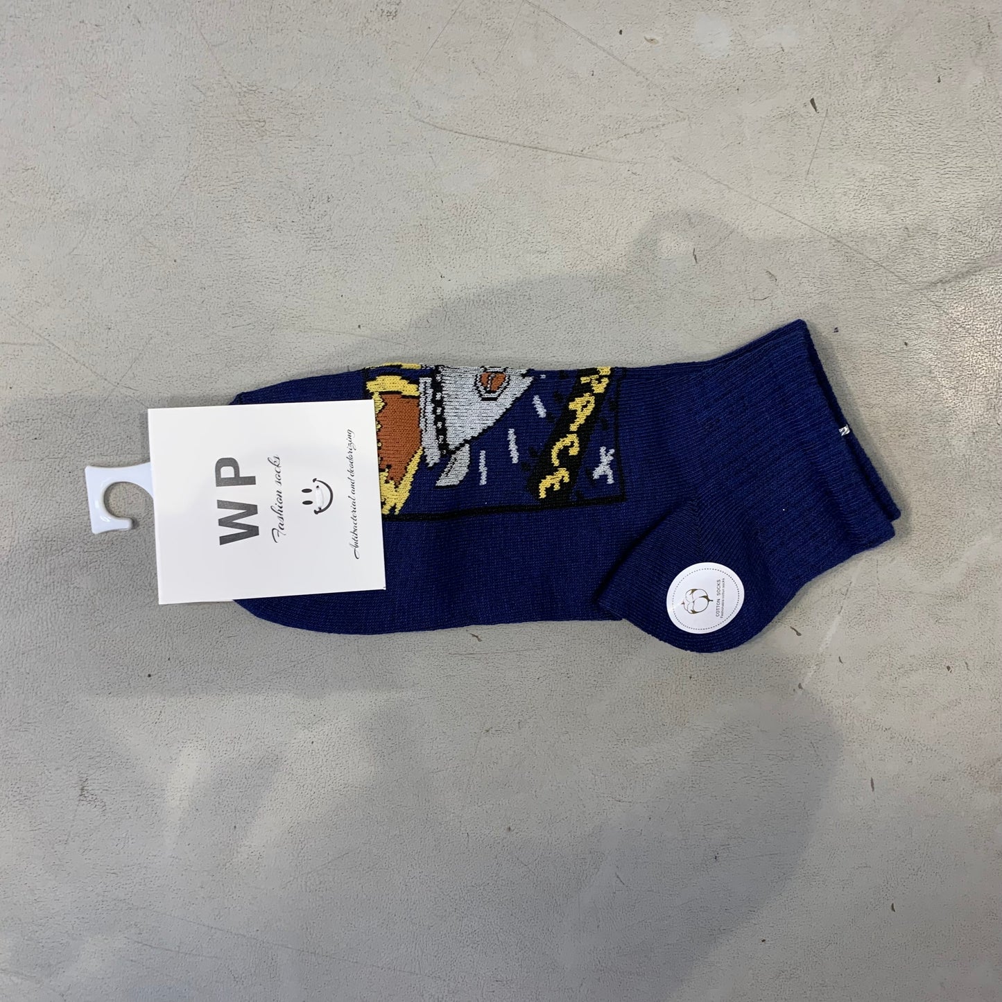 WP Multi Colour With Multy Print Premium Quality Ankle Socks 990041