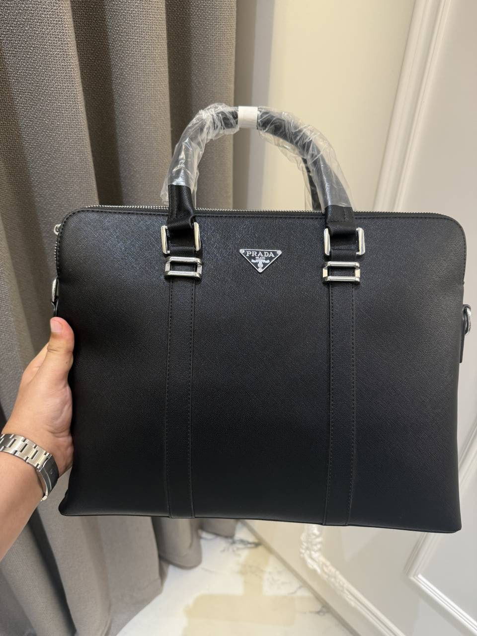 ARP PRA Black Colour With Multiple Zipper Laptop Bag P1967-5