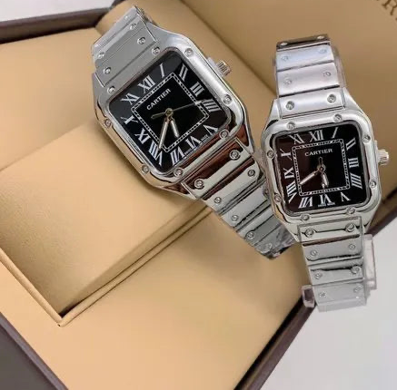 Rac Silver Chain Black Dial Automatic Premium Quality Ladies Watch 989861