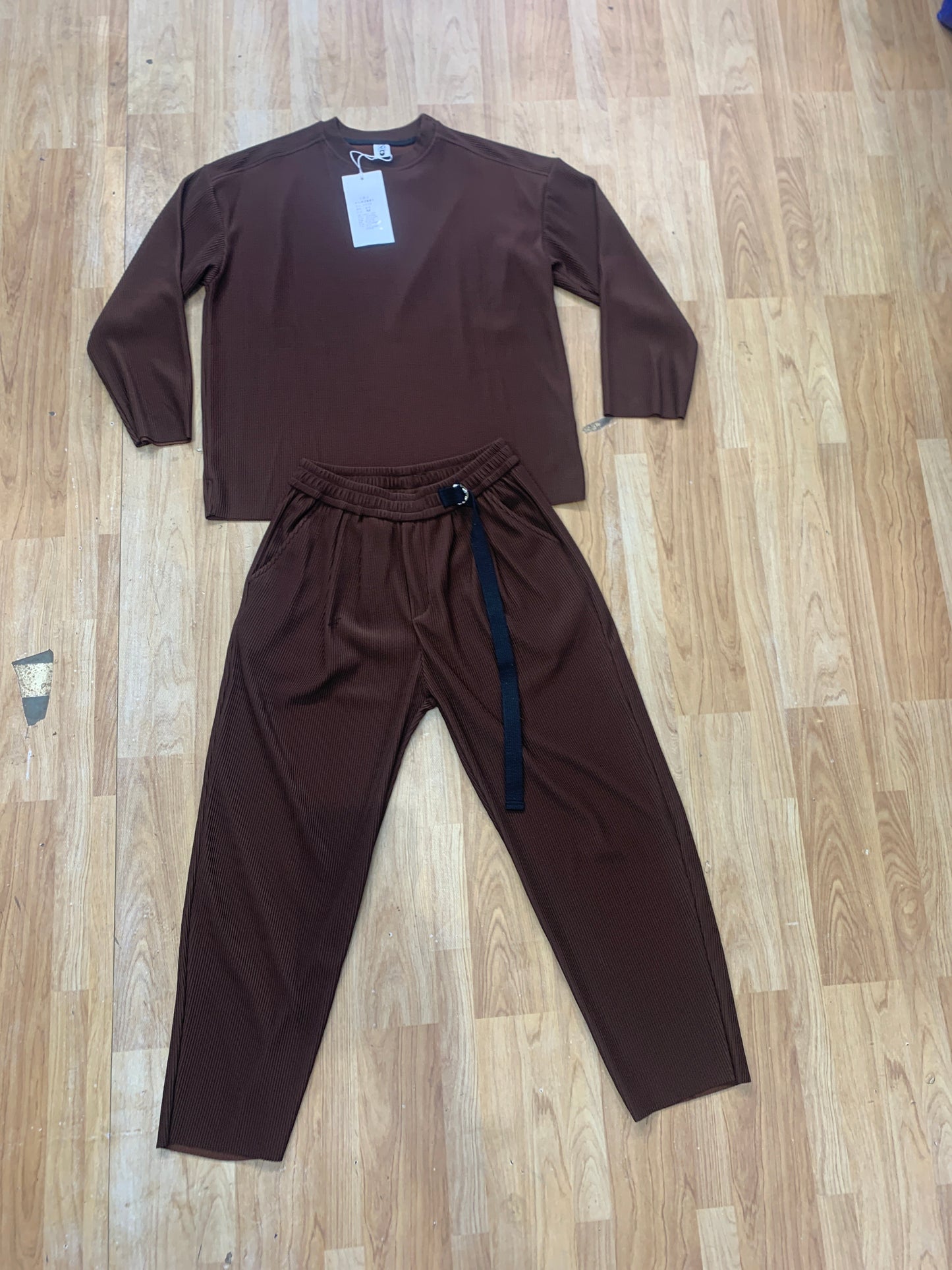 Important Coat set Brown Colour Full Sleeve Tshirt & Lower K2685