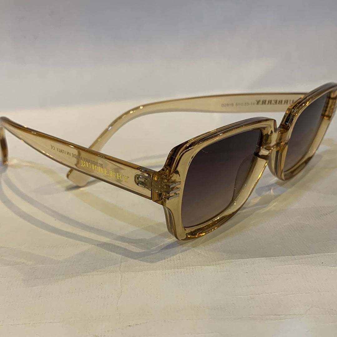 RUB Brown Transparent Frame Black Shade Sunglass D2819 51 23-141 C5