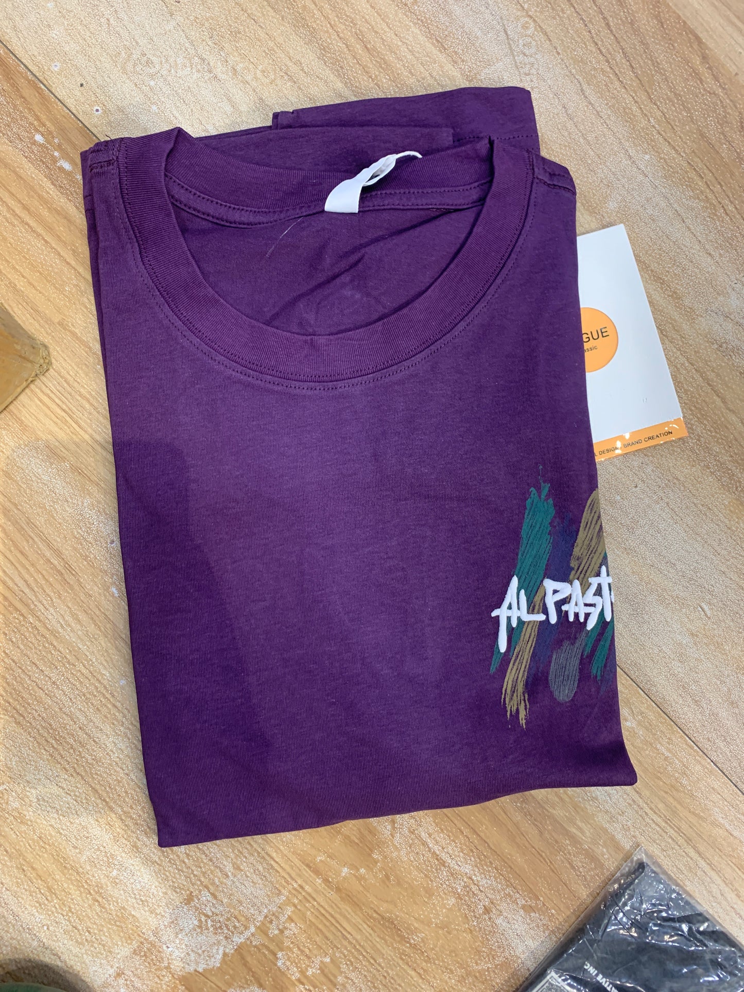 ALPASTO Purple Tshirt Back Print Y803047
