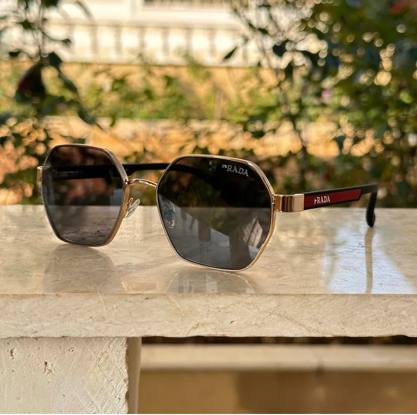 ARP Copper Red Black Frame Black Shade Unisex Branded Sunglasses T0967 53 18 136