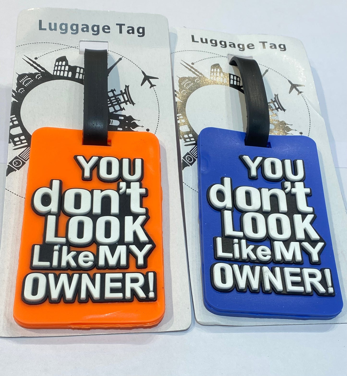 Luggage Tag Orange Blue Colour 987551