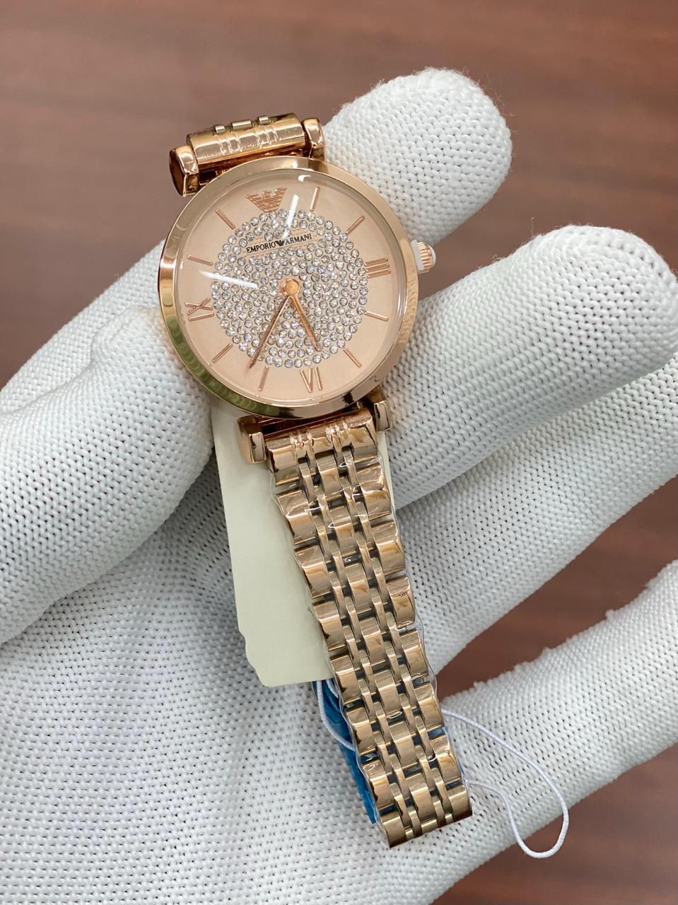 MRA Copper Chain Rose Gold Dial Ladies Watch 987458