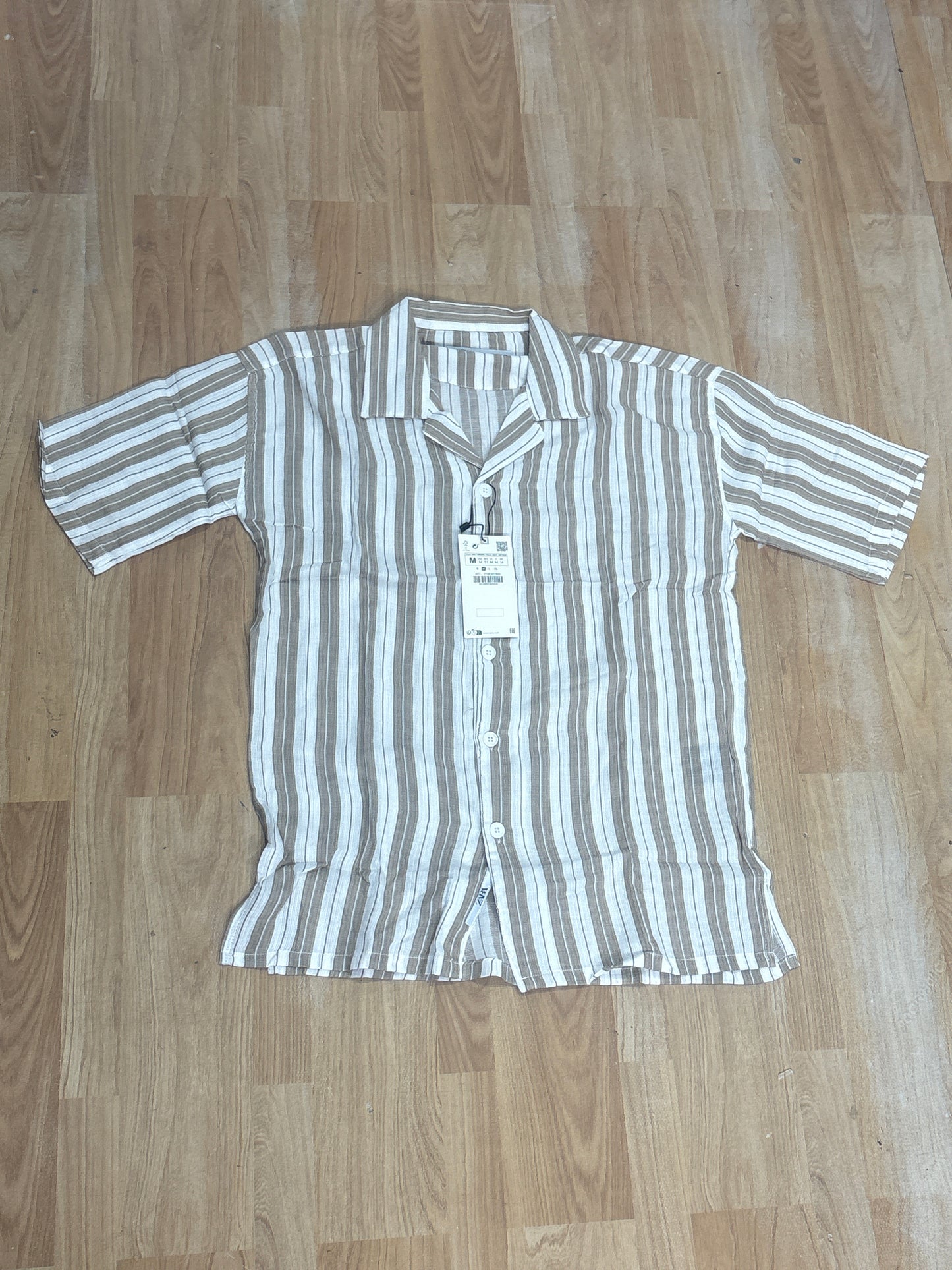 Raz Brown White Stripe Half Sleeve Premium Quality Shirt 0108