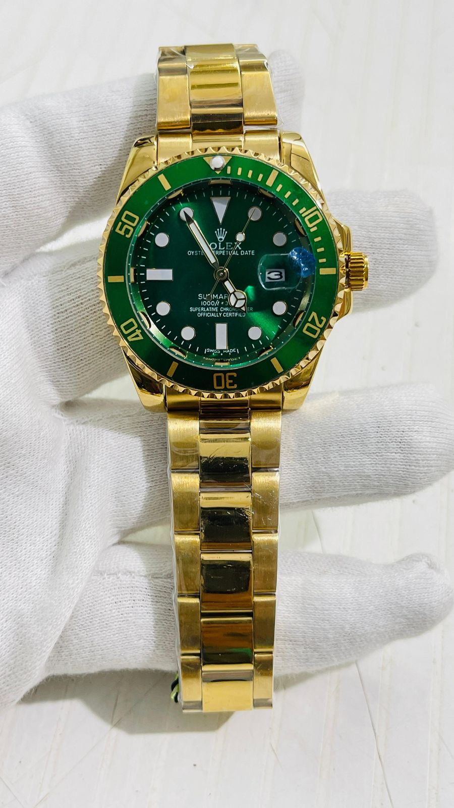 Lor Gold Chain Green Ring Green Dial Men’s Watch 989091