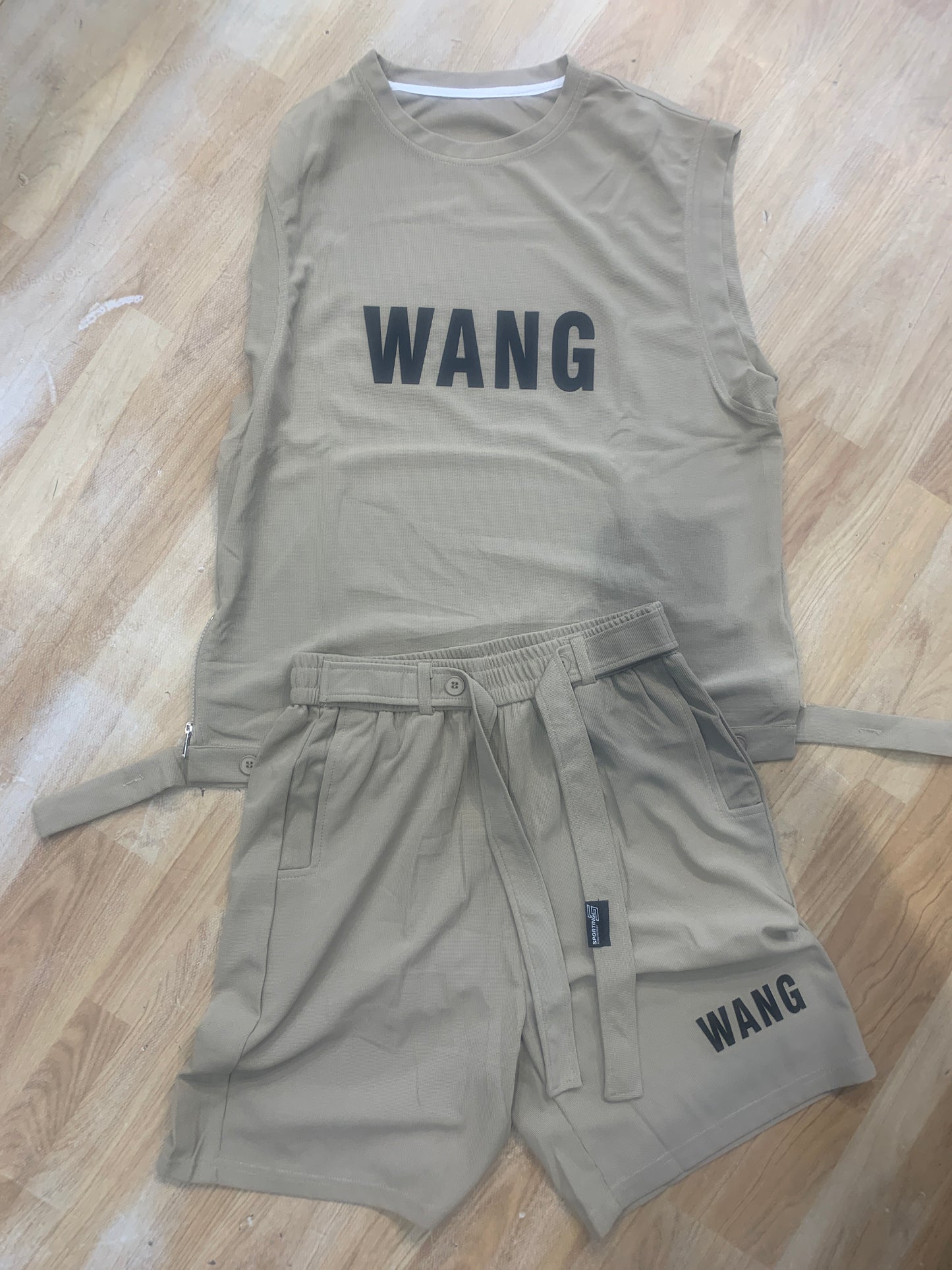 Wang Brown Coord set Tank top Shorts D19-7