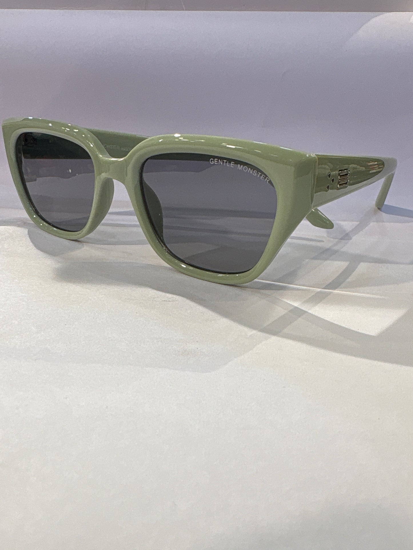 Neg Gen Green Frame Black Shade Unisex Sunglasses ZN3843 54 24 145