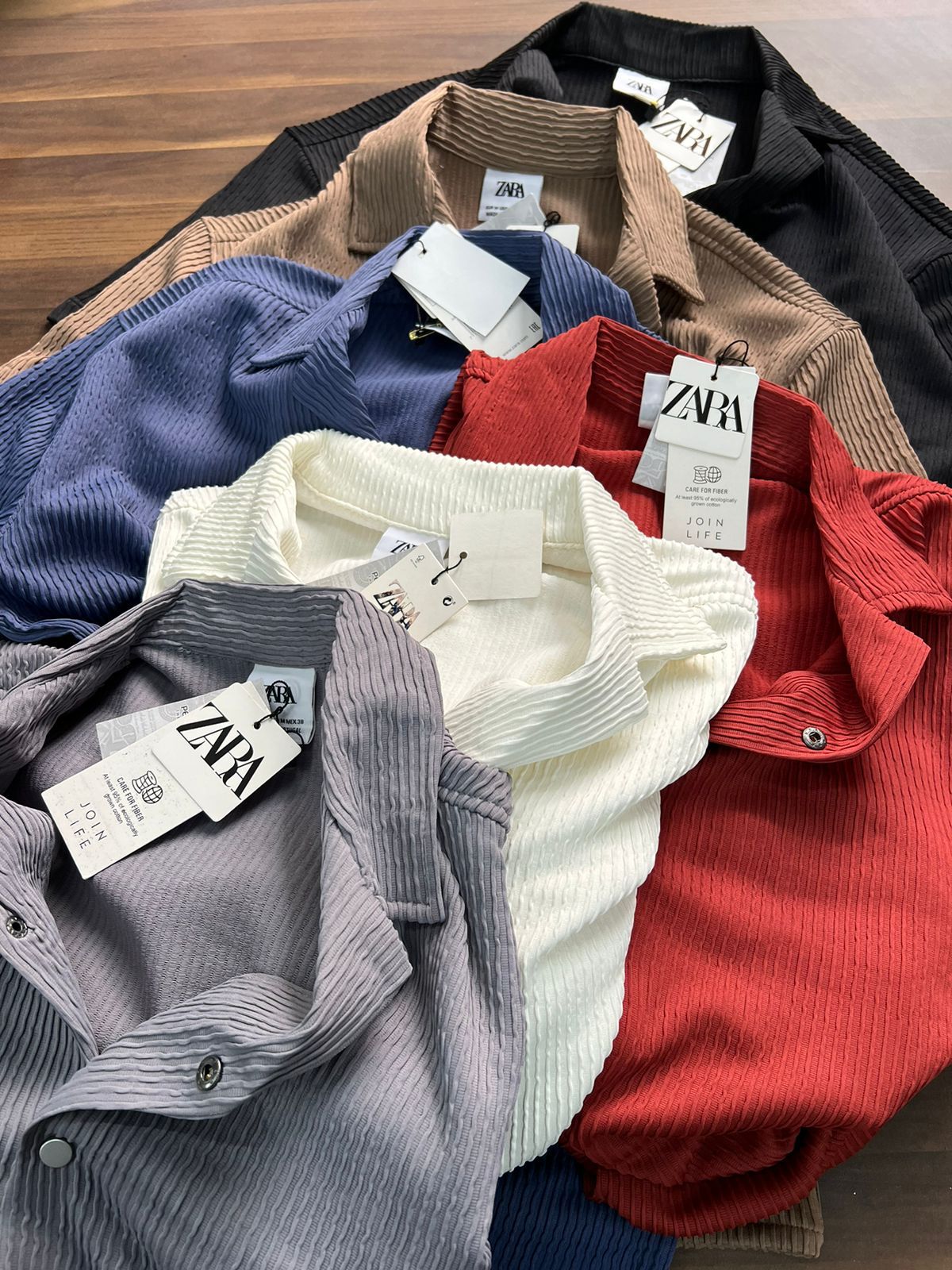 ZR Red Colour Cotrise Fabric Half Sleeve Premium Quality Shirt 66100
