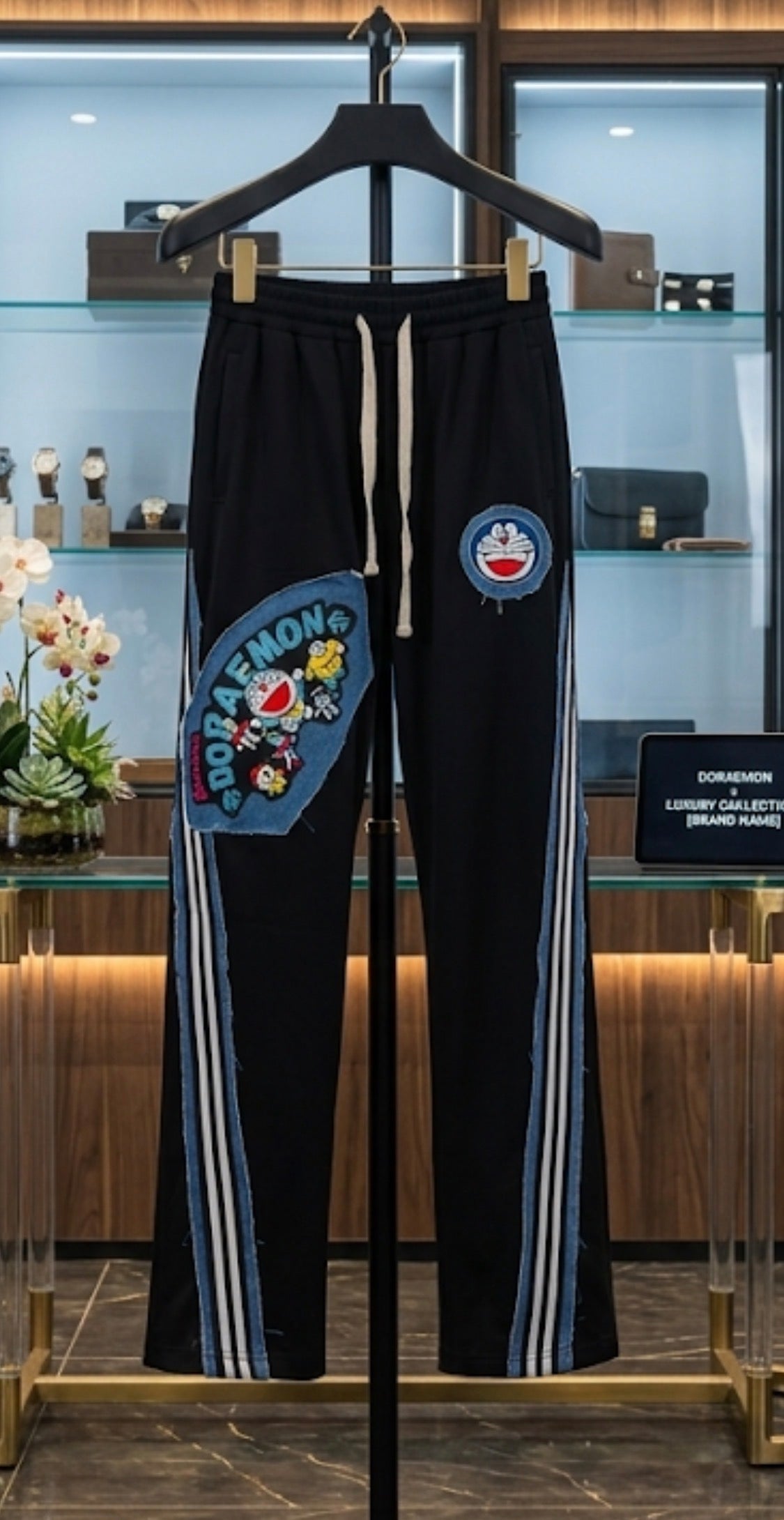 Black Colour Baeovad Doraemon Print Premium Quality Imported Baggy Fit Lower 990903