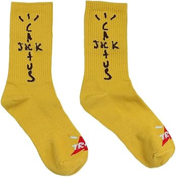Cactus Jack Yellow Mustard Imported Quality Ankle Socks 989027