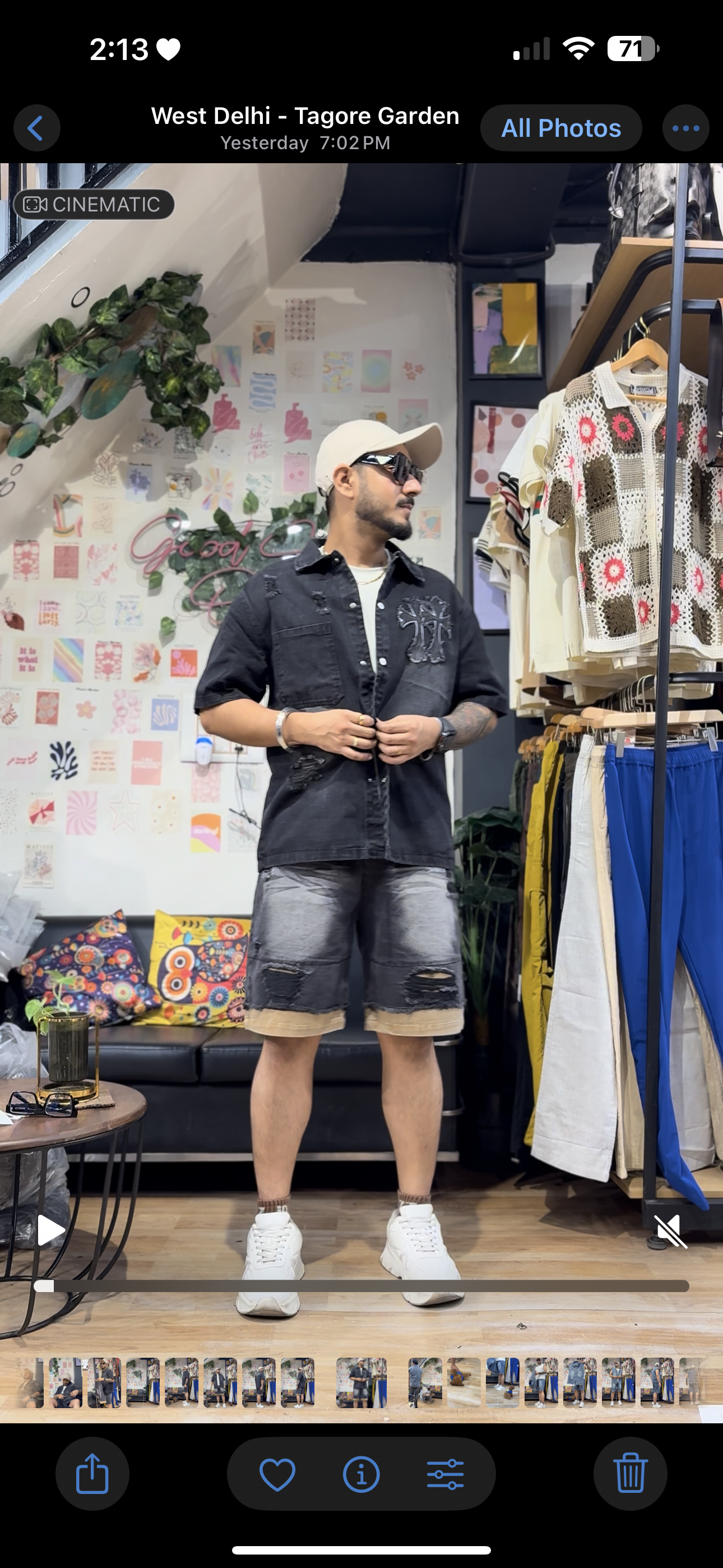 Chr Rhc Black Grey Half Sleeve Shirt With Shorts Denim Coord Set 76501