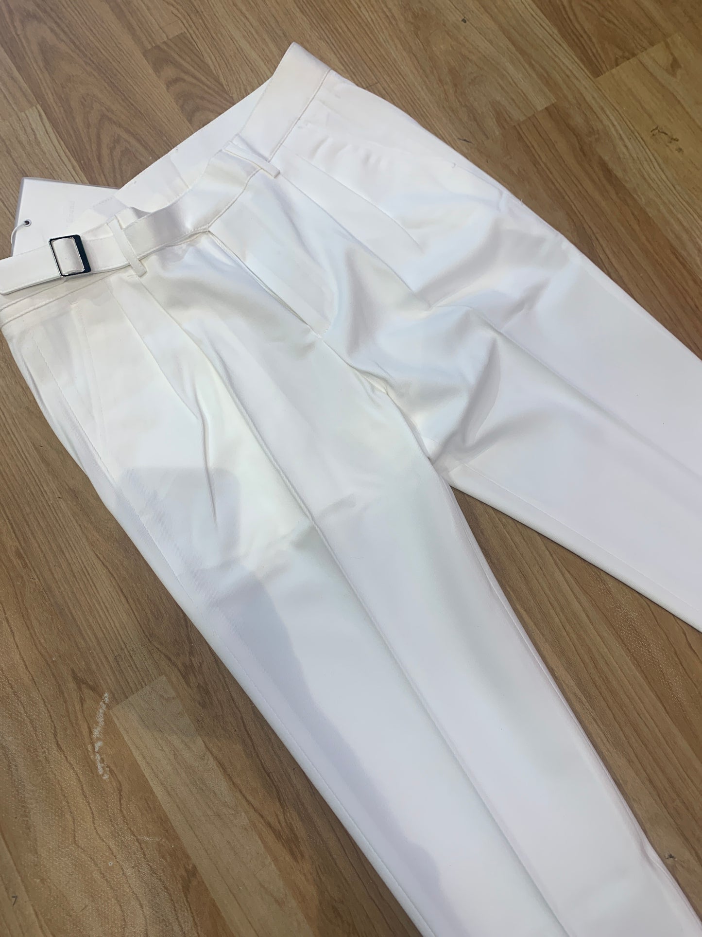 Korean Style Trousers White Colour Regular Fit k2369