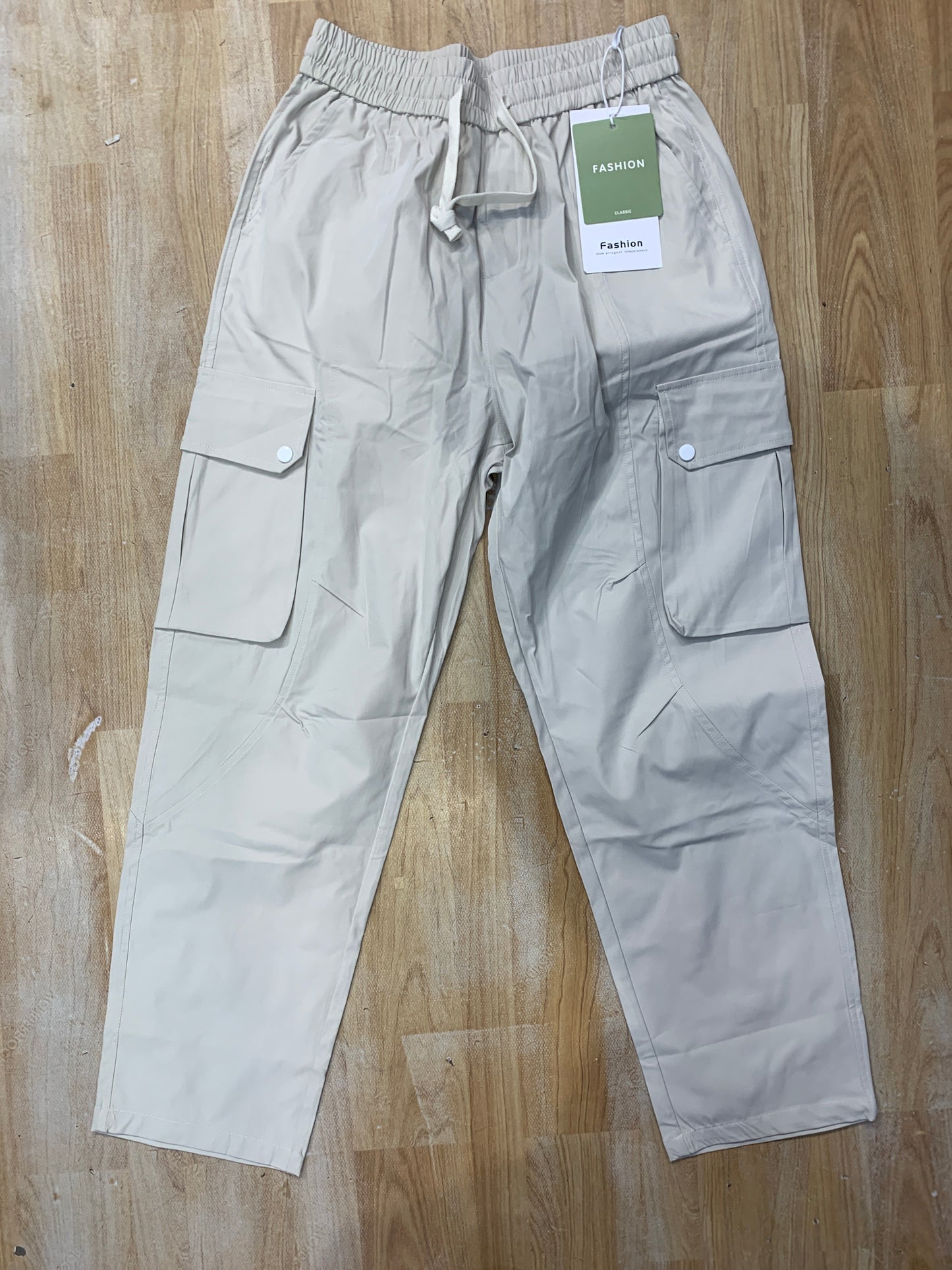 Fashion Cream Cargo Four Pocket Baggy Fit 1870