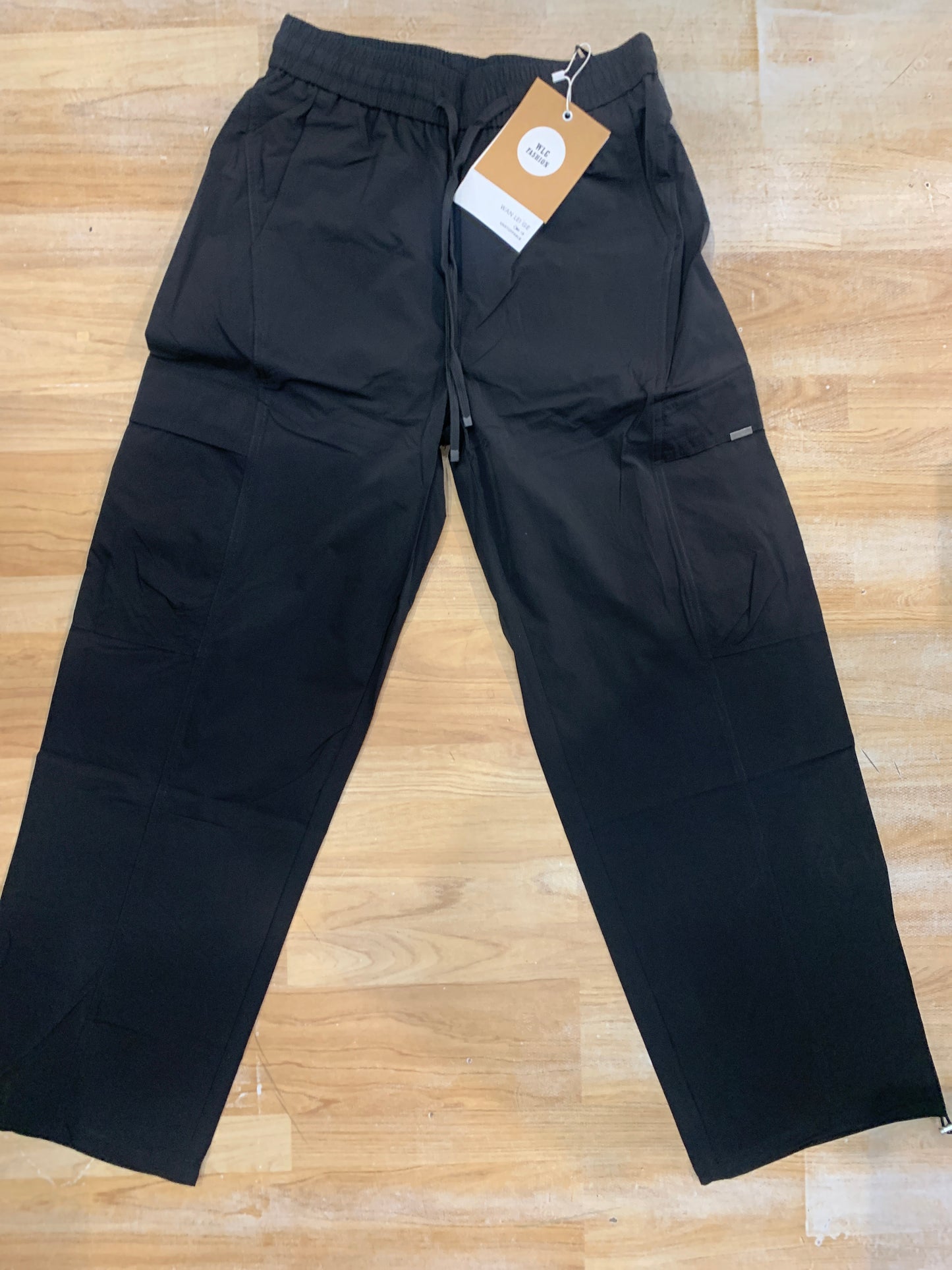 WANLEIGE Black Cargo Four Pocket Stretch Fit 25001