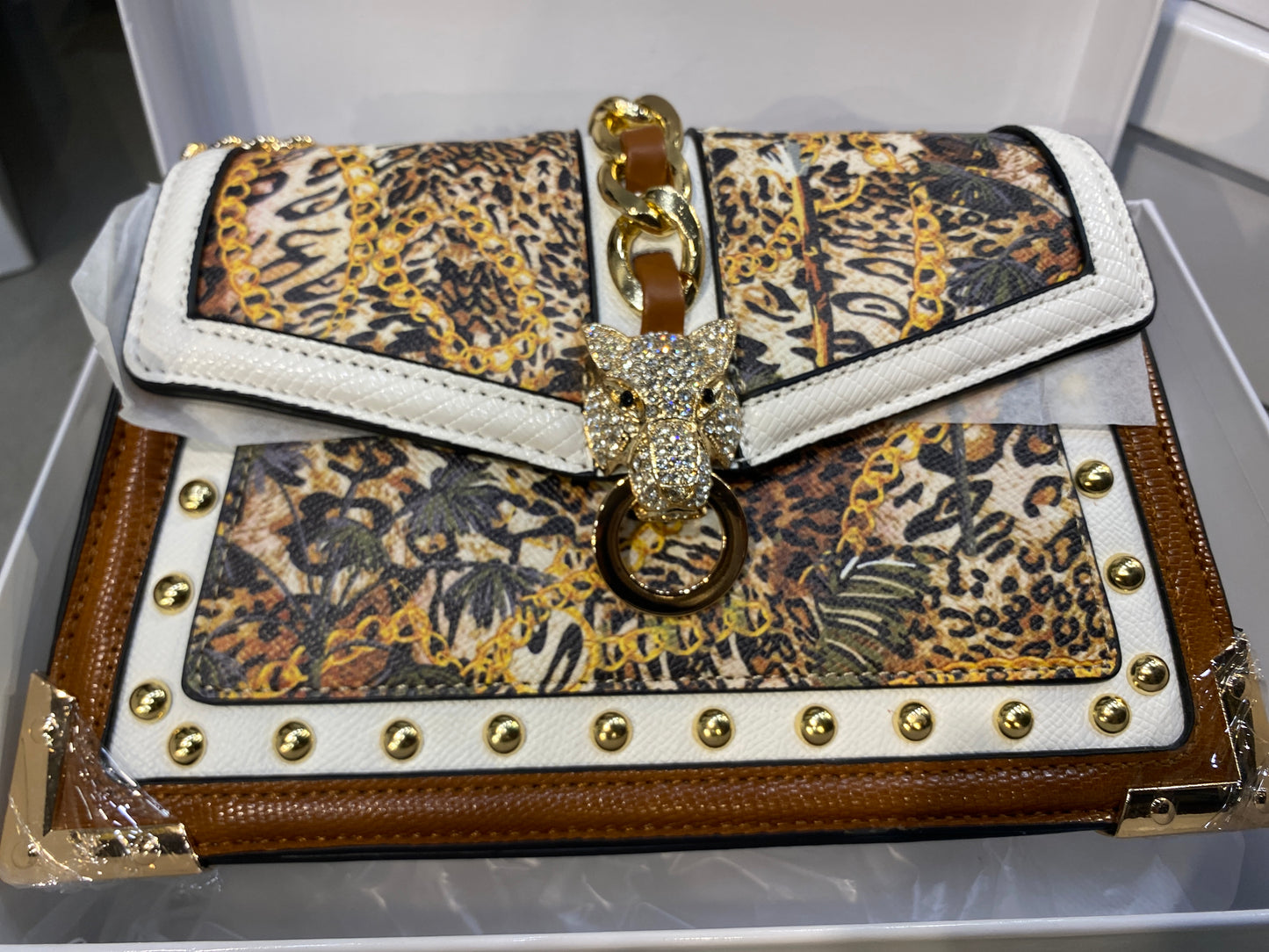 ALD DLA MultiColour Tiger Print Premium Quality Crossbody Ladies Hand Bag S8962#