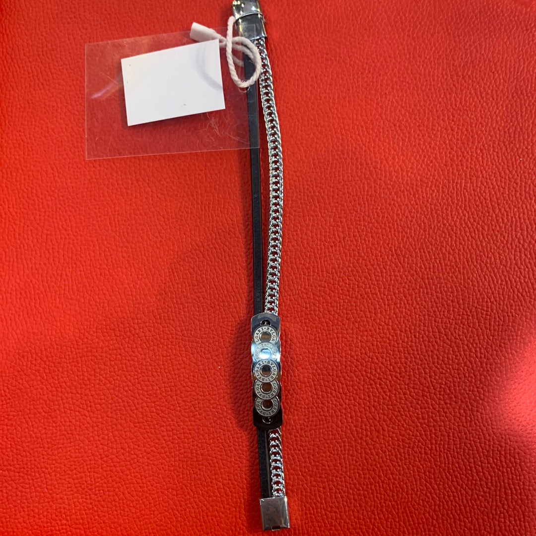 LVB Silver Black Men’s Bracelet 85958
