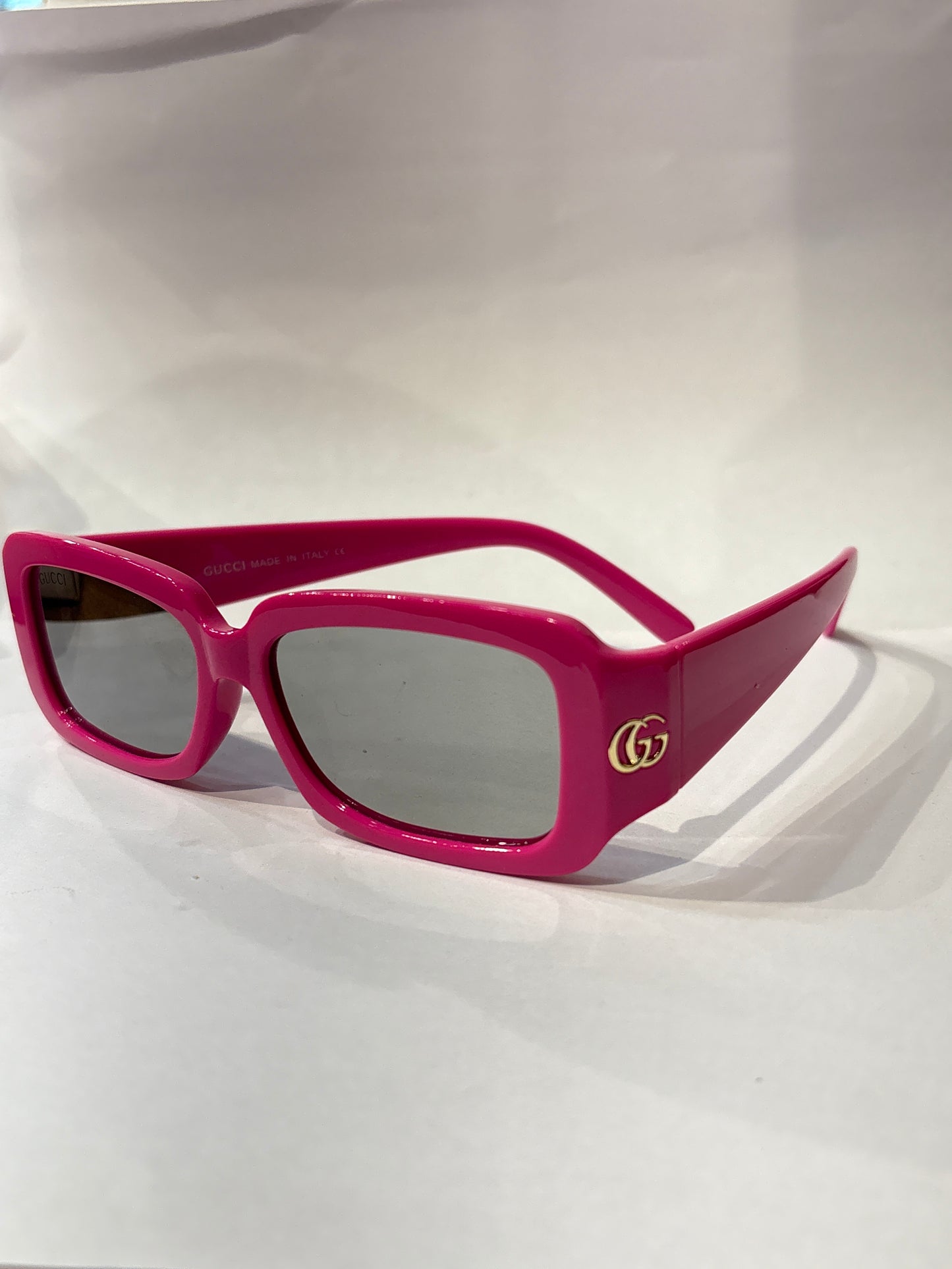 CUG Pink Frame Silver Tinted Glass Black Shade Unisex Sunglass 61515417-135