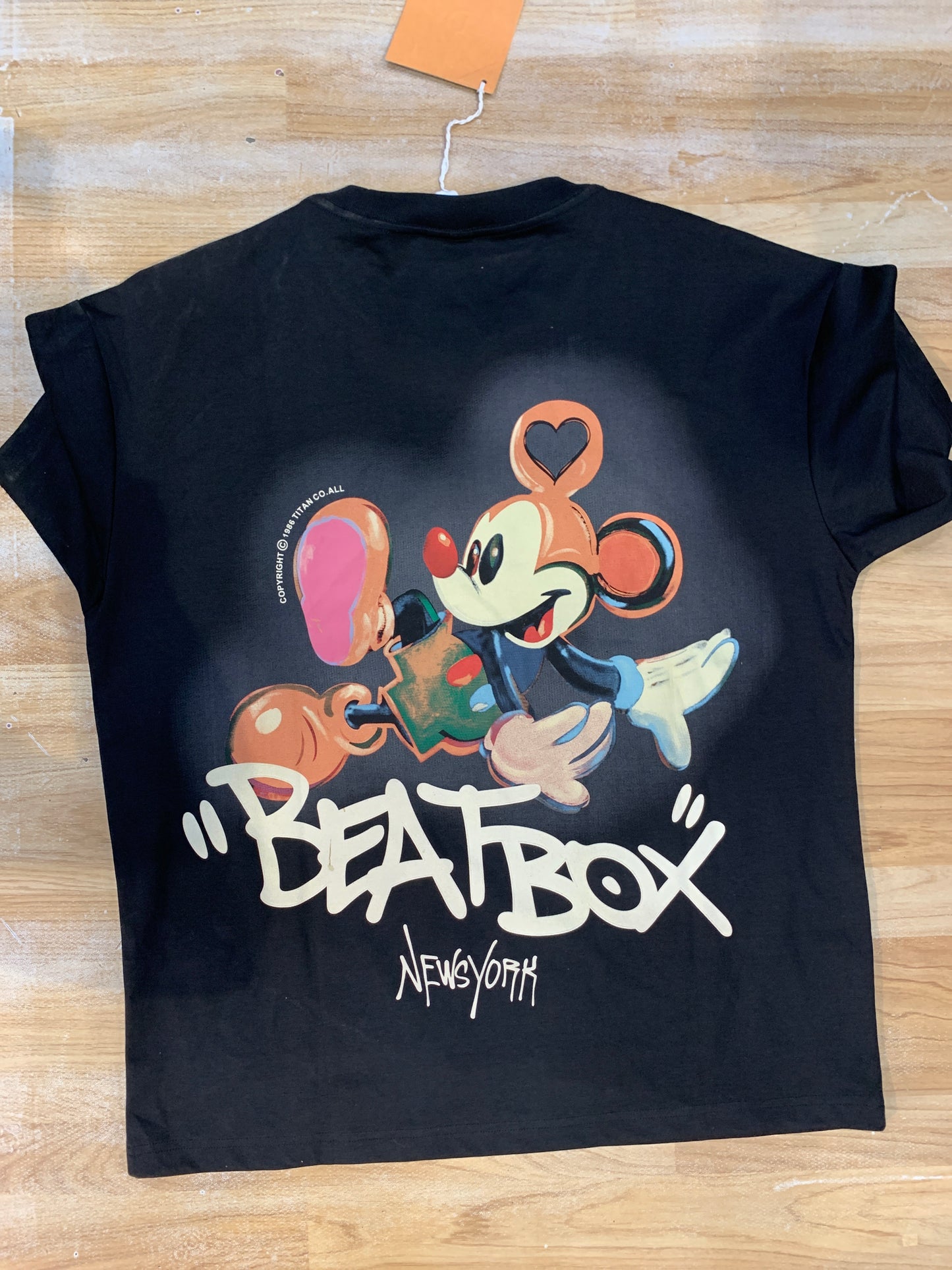 D-G Fashion Black Colour Back Beatbox Print Premium Quality Imported Unisex T Shirt 65051