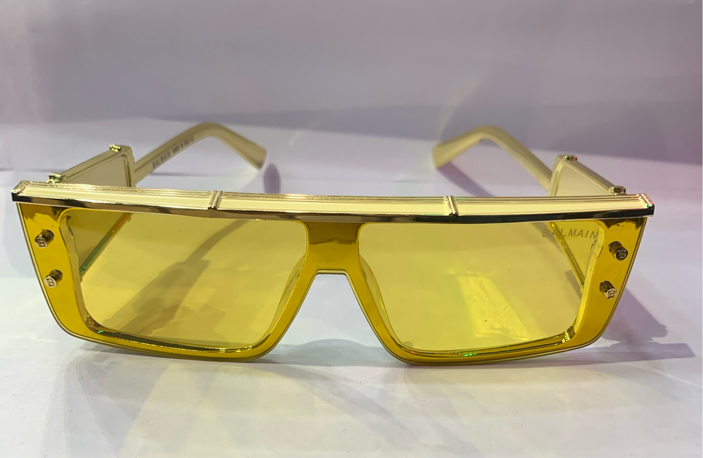 LAB Glossy Golden Frame Yellow Shade Unisex Sunglasses ZS98095 54 17-142