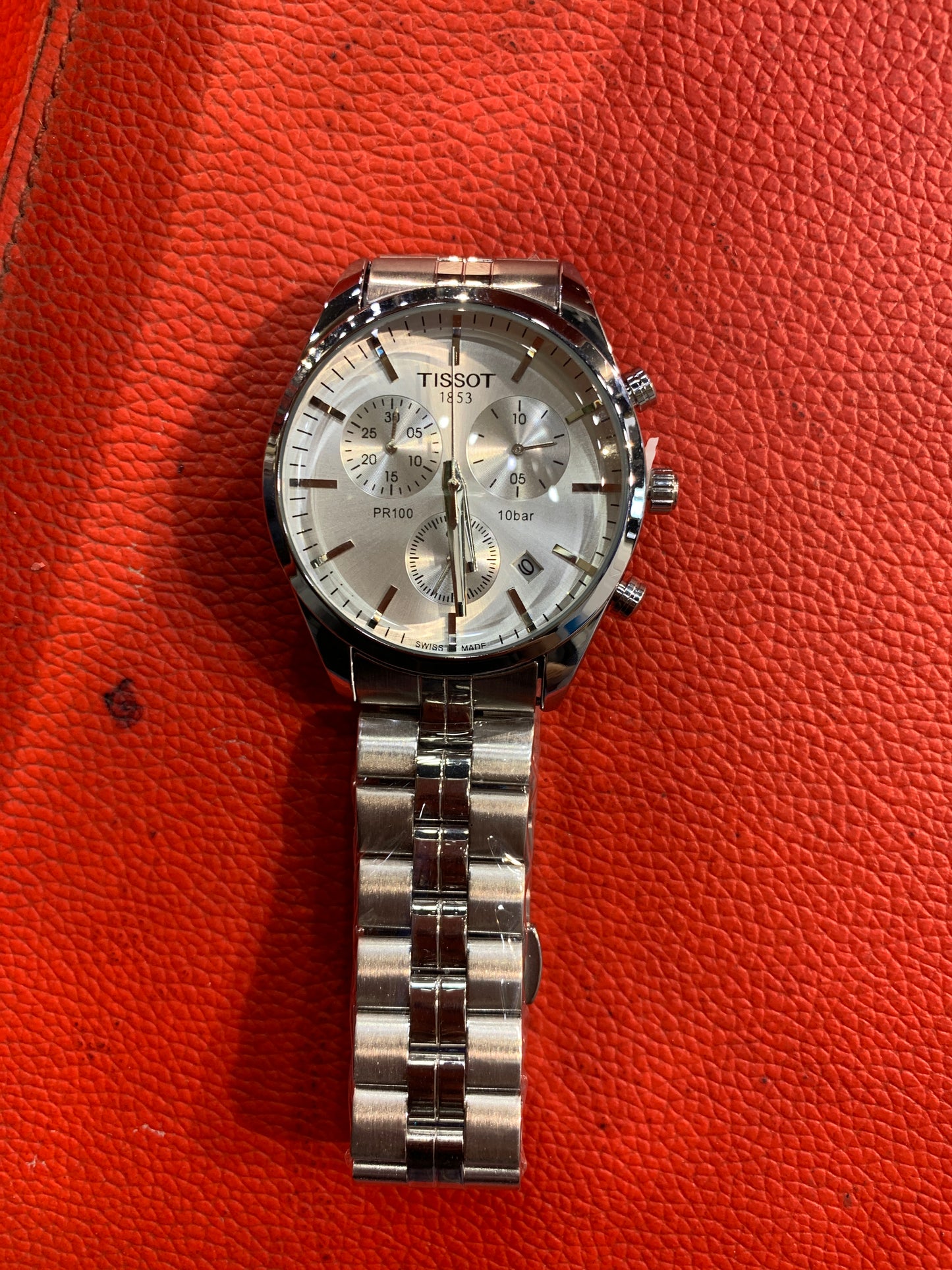 SIT TIS Silver Chain Silver Dial Crono Working Mens Watch 990510