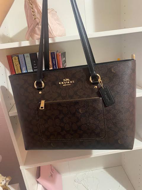AOC COA Dark Brown Colour Premium Quality Tote Ladies Bag 2505