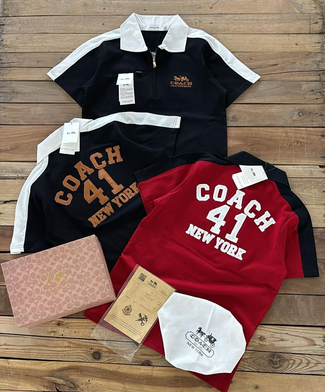 AOC Black Brown Colour With Back Print Premium Quality collar Tshirt 28052