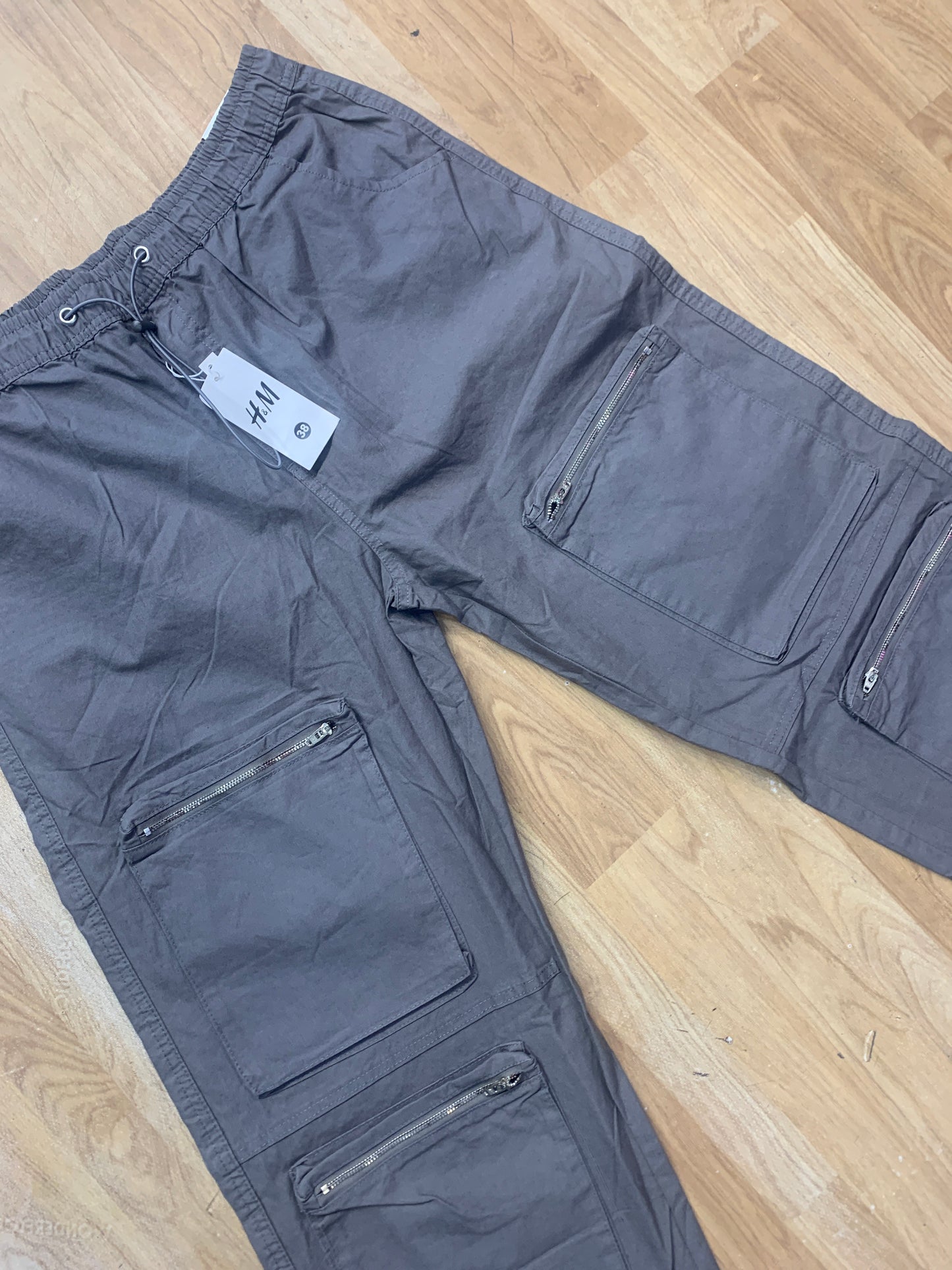 M&H Cargo Grey Colour Six Pocket Straight Fit H9032