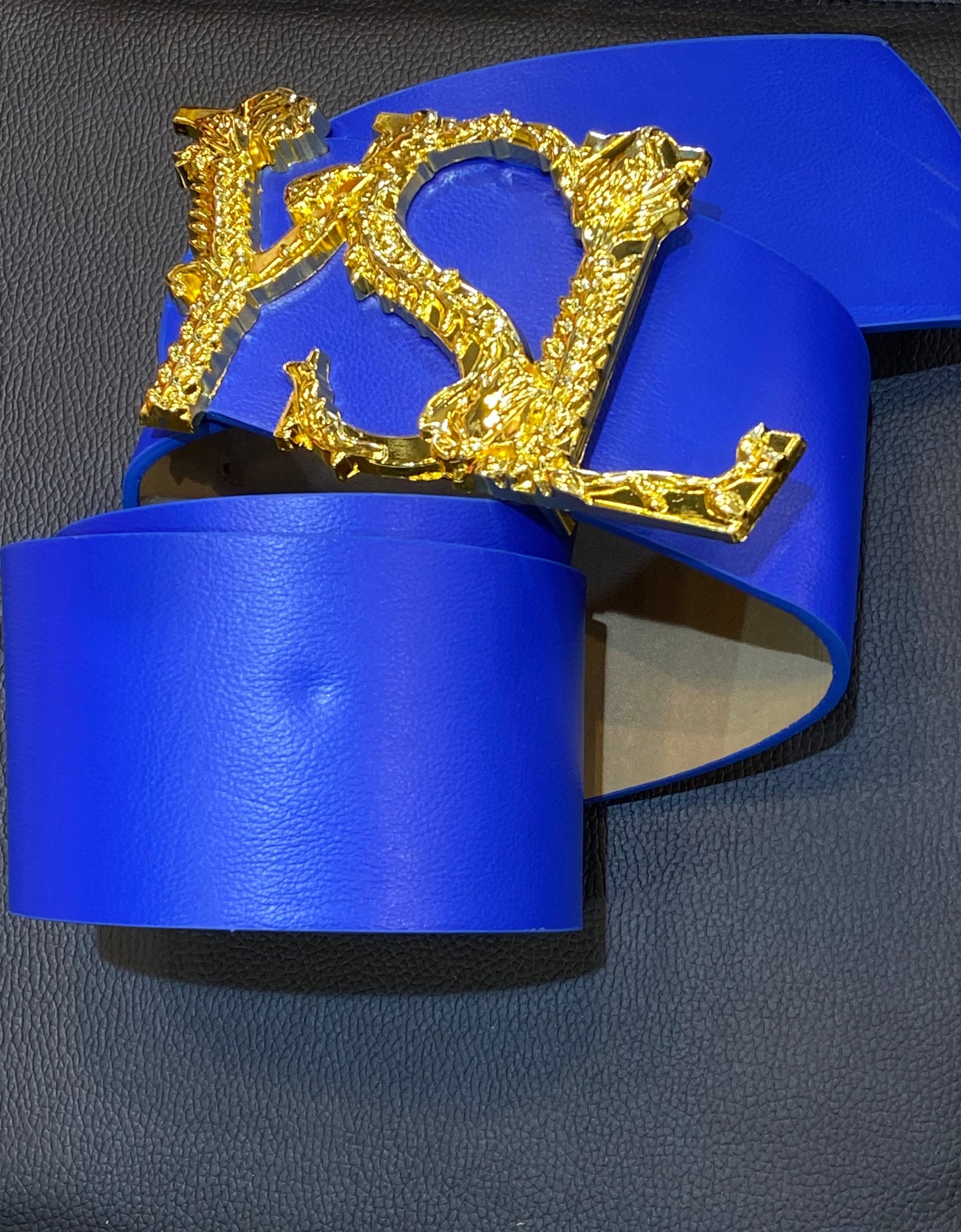 LSY Gold Buckle Blue Belt 987113